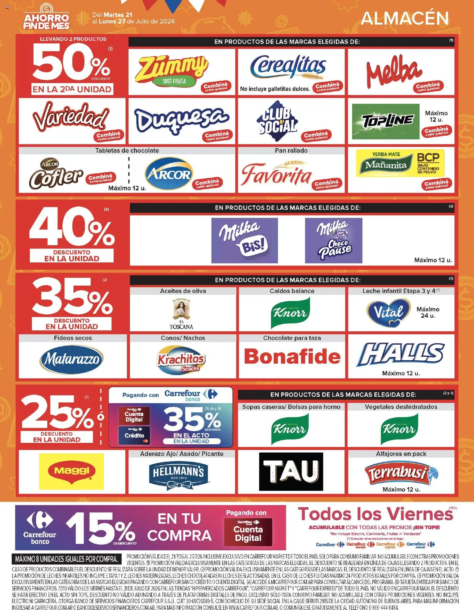 Carrefour ofertas │ válido desde el 21/07/2026 | Página: 42 | Productos: Horno, Galletitas, Polvo, Taza
