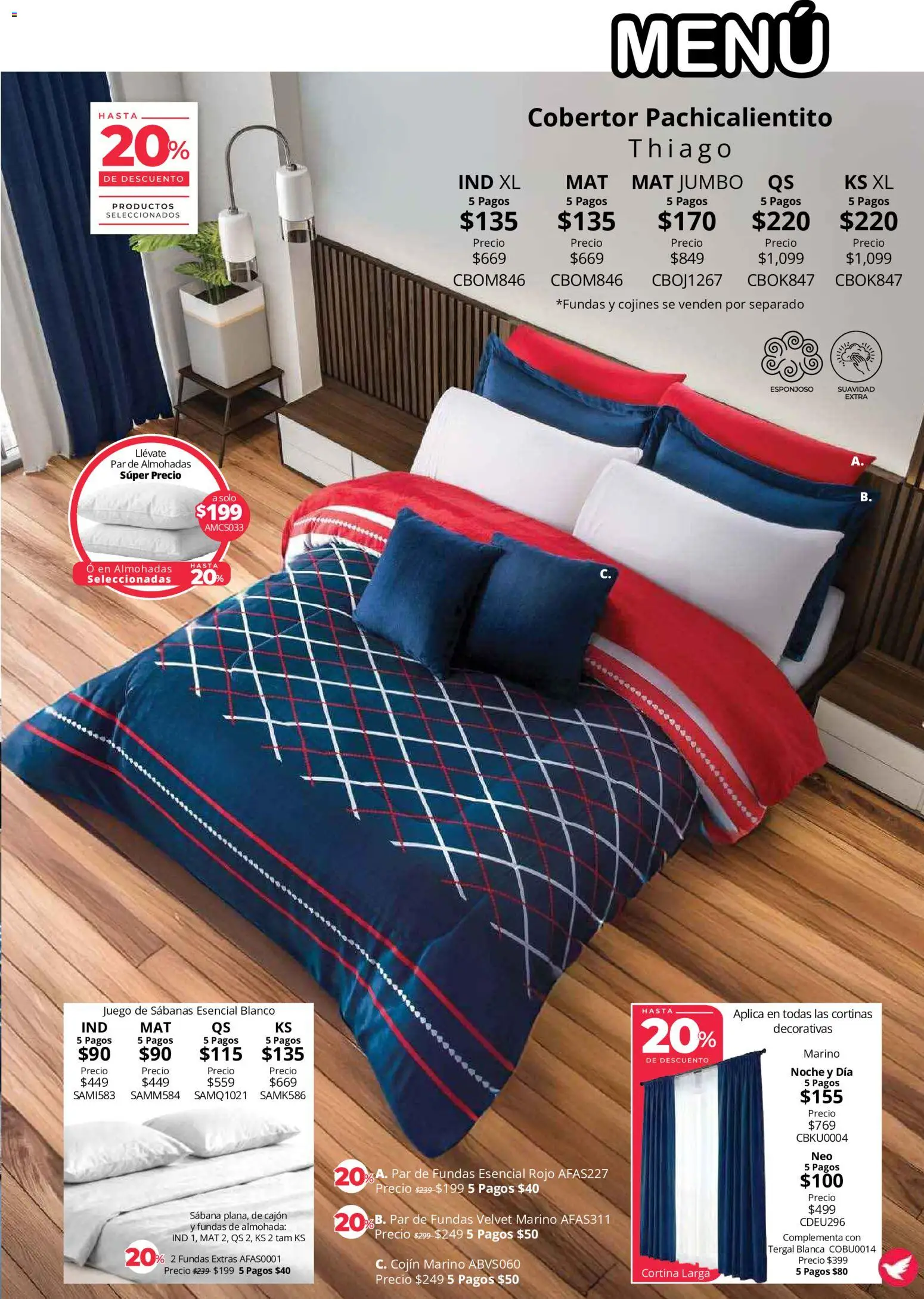 Nuevas ofertas de Colchas Concord válidas en toda la República Mexicana desde el 01/08/2026. ¡Encuentra las mejores ofertas en Colchas Concord catálogo Colección Cobertor! | Página: 36 | Productos: Juego, Almohada, Sabanas, Cortinas