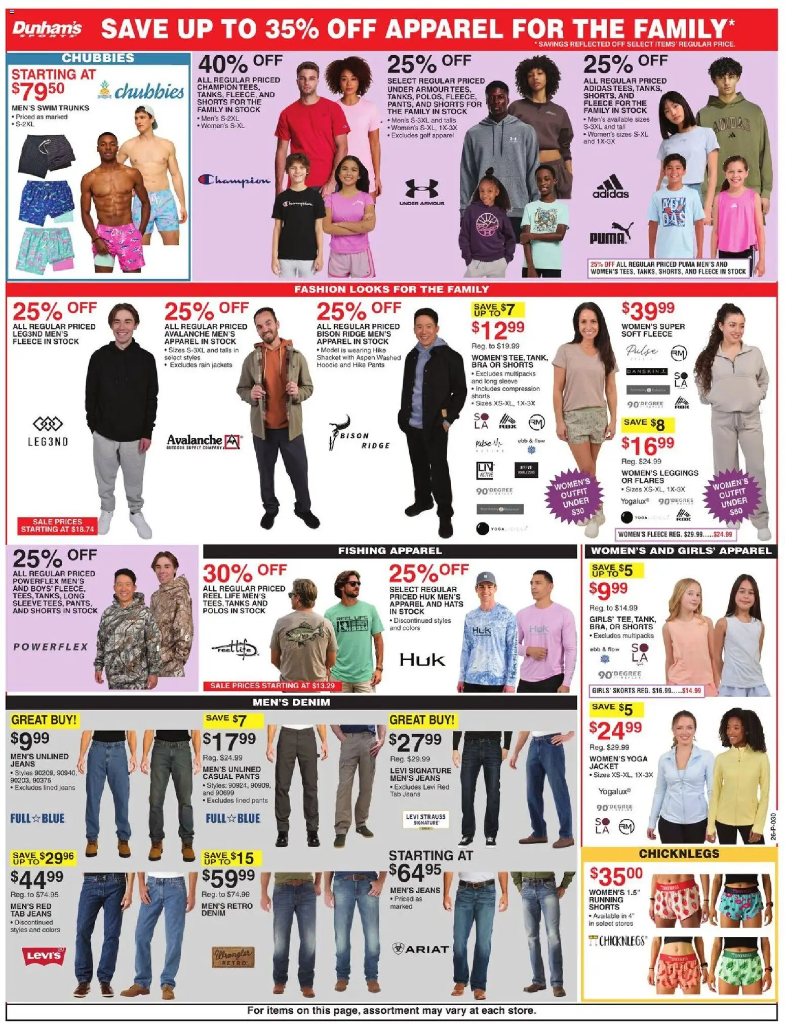 Dunham's Sports Weekly Ad - valid from 08/01/2026 | Page: 10 | Products: Ridge, Hoodie, Bra, Jeans