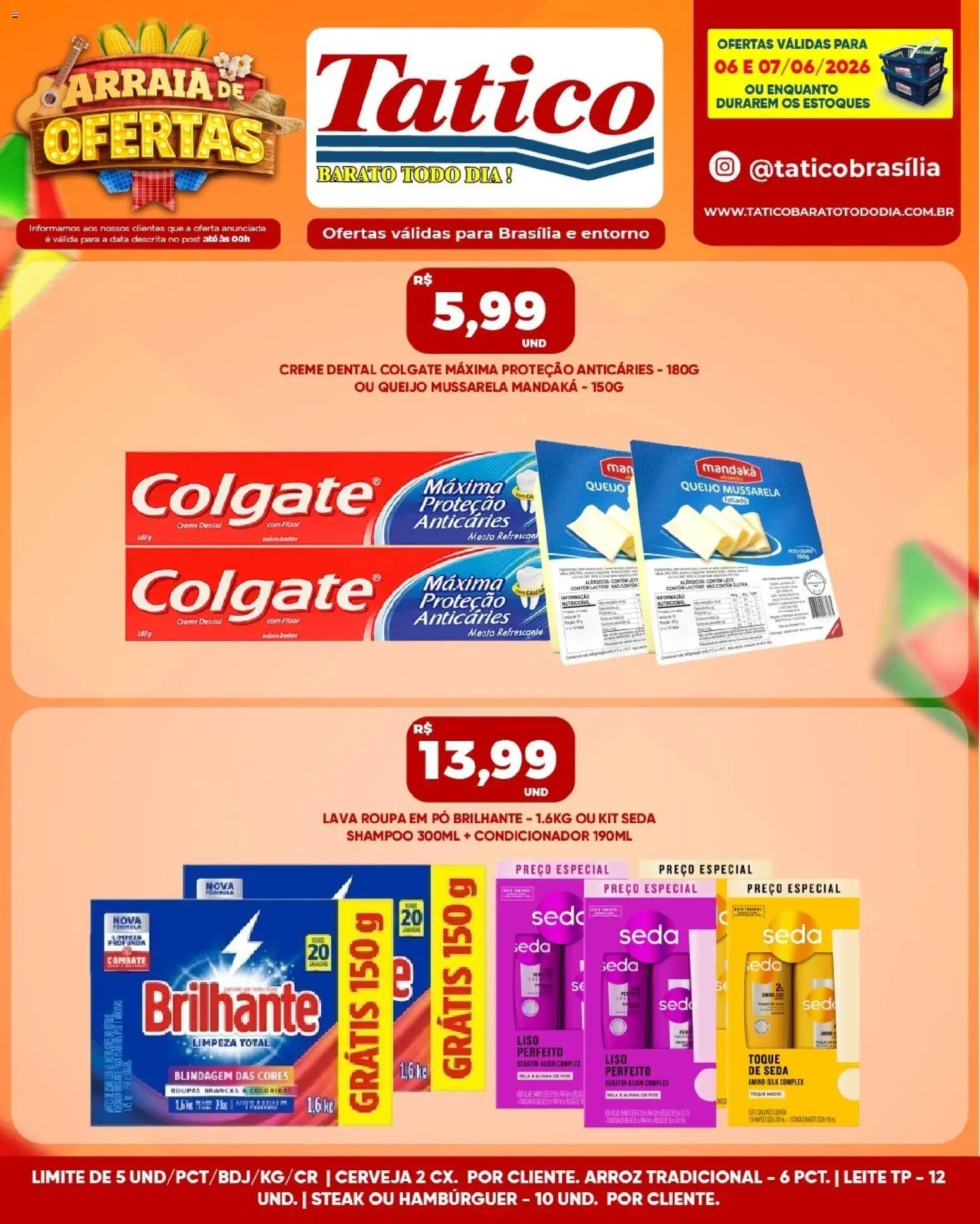 Tatico Folheto - válido de 08.06.2026 | Página: 21 | Produtos: Leite, Cálcio, Creme dental, Mussarela