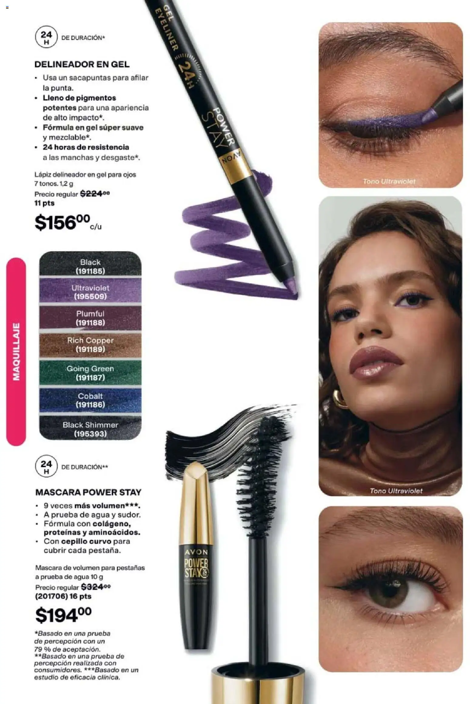 Nuevas ofertas de AVON válidas en toda la República Mexicana desde el 20/08/2026. ¡Encuentra las mejores ofertas en AVON campaña 12 2026! | Página: 16 | Productos: Máscara, Agua, Maquillaje, Delineador