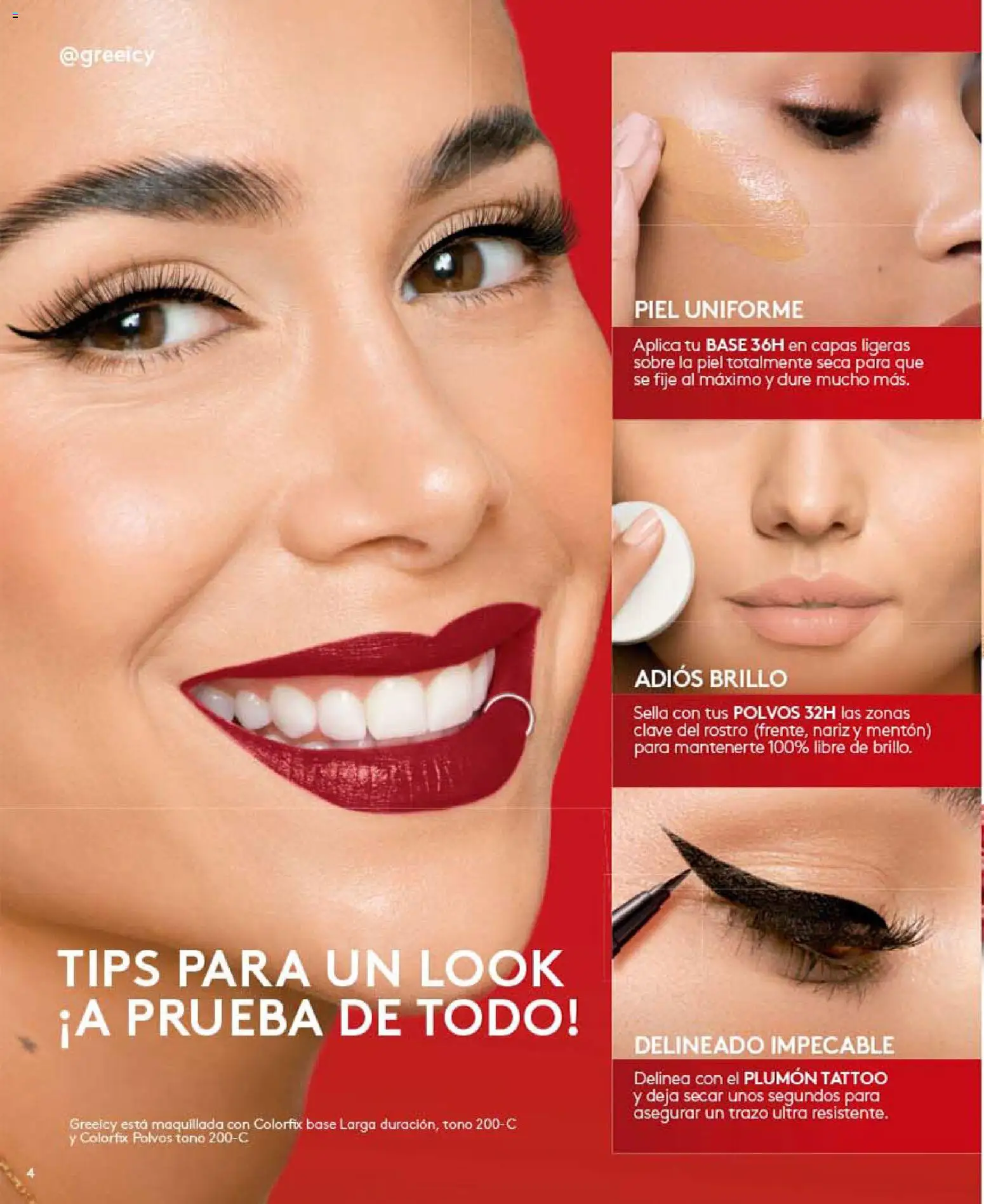 Catálogo Ésika Campaña 10 │ válido desde el 01.06.2026 | Página: 4 | Productos: Brillo, Plumón, Sobre, Base