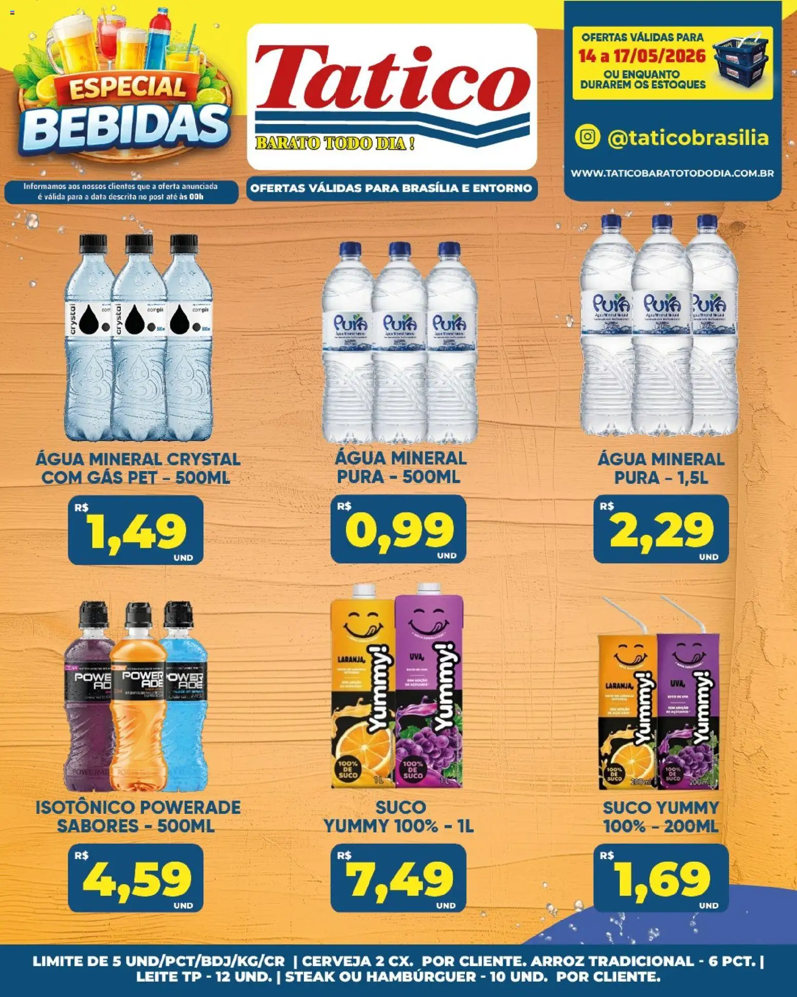Tatico Folheto - válido de 16.05.2026 | Página: 29 | Produtos: Leite, Cerveja, Arroz, Água mineral