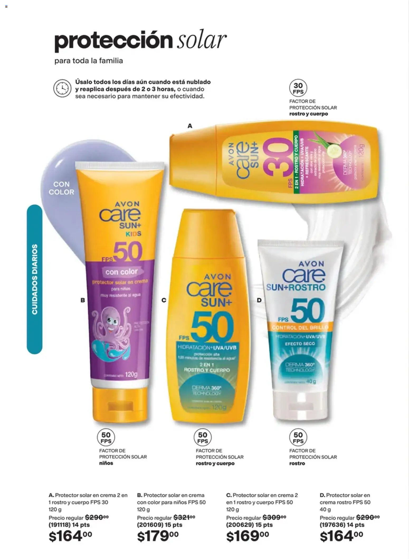 Nuevas ofertas de AVON válidas en toda la República Mexicana desde el 02/10/2026. ¡Encuentra las mejores ofertas en AVON campaña 15 2026! | Página: 134 | Productos: Agua, Pepino, Aloe Vera, Protector solar
