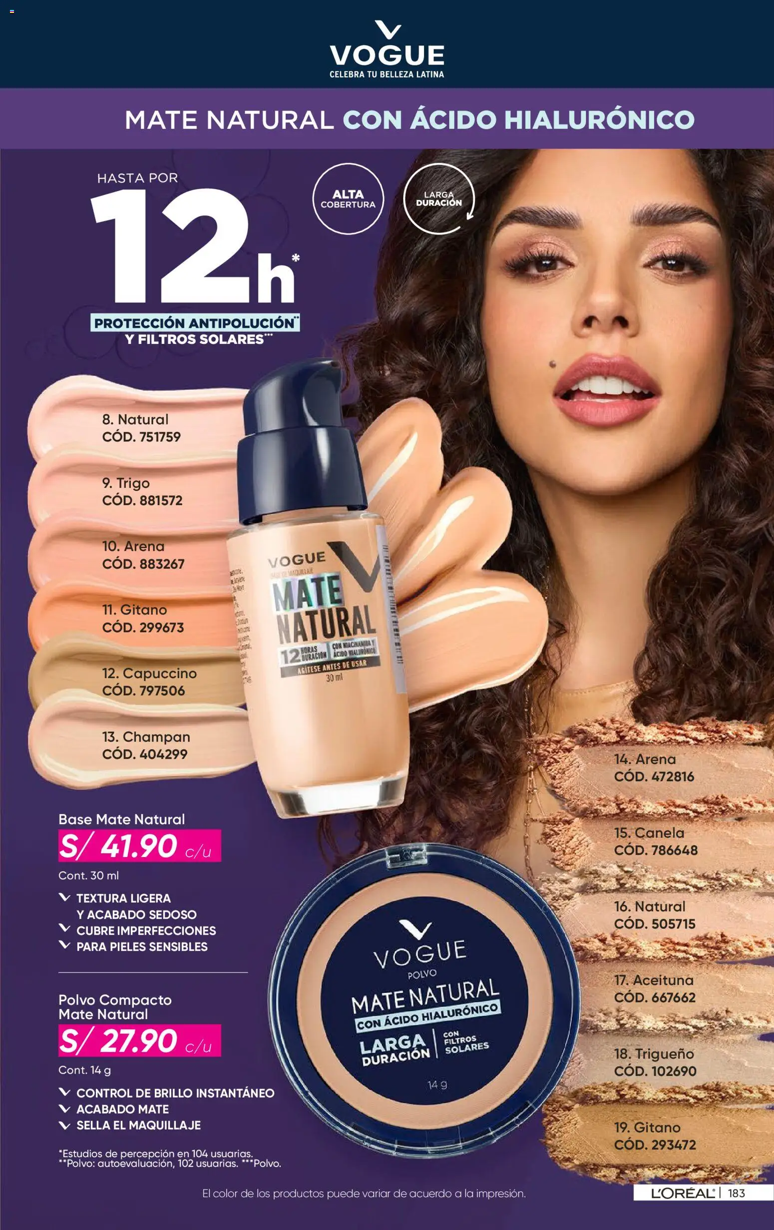 Catálogo Azzorti válido desde 14/08/2026 | Página: 185 | Productos: Maquillaje, Polvo
