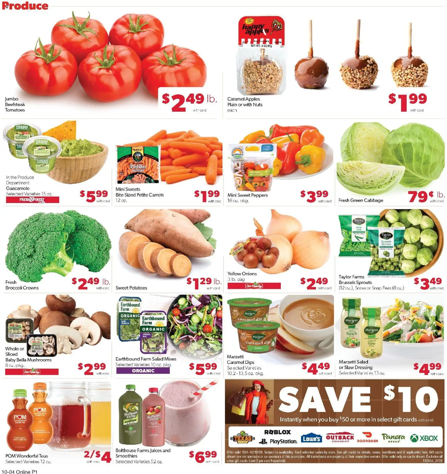 Family Fare Weekly Ad - ND - valid from 10/04/2026 | Page: 6 | Products: Broccoli, Guacamole, Apples, Dressing