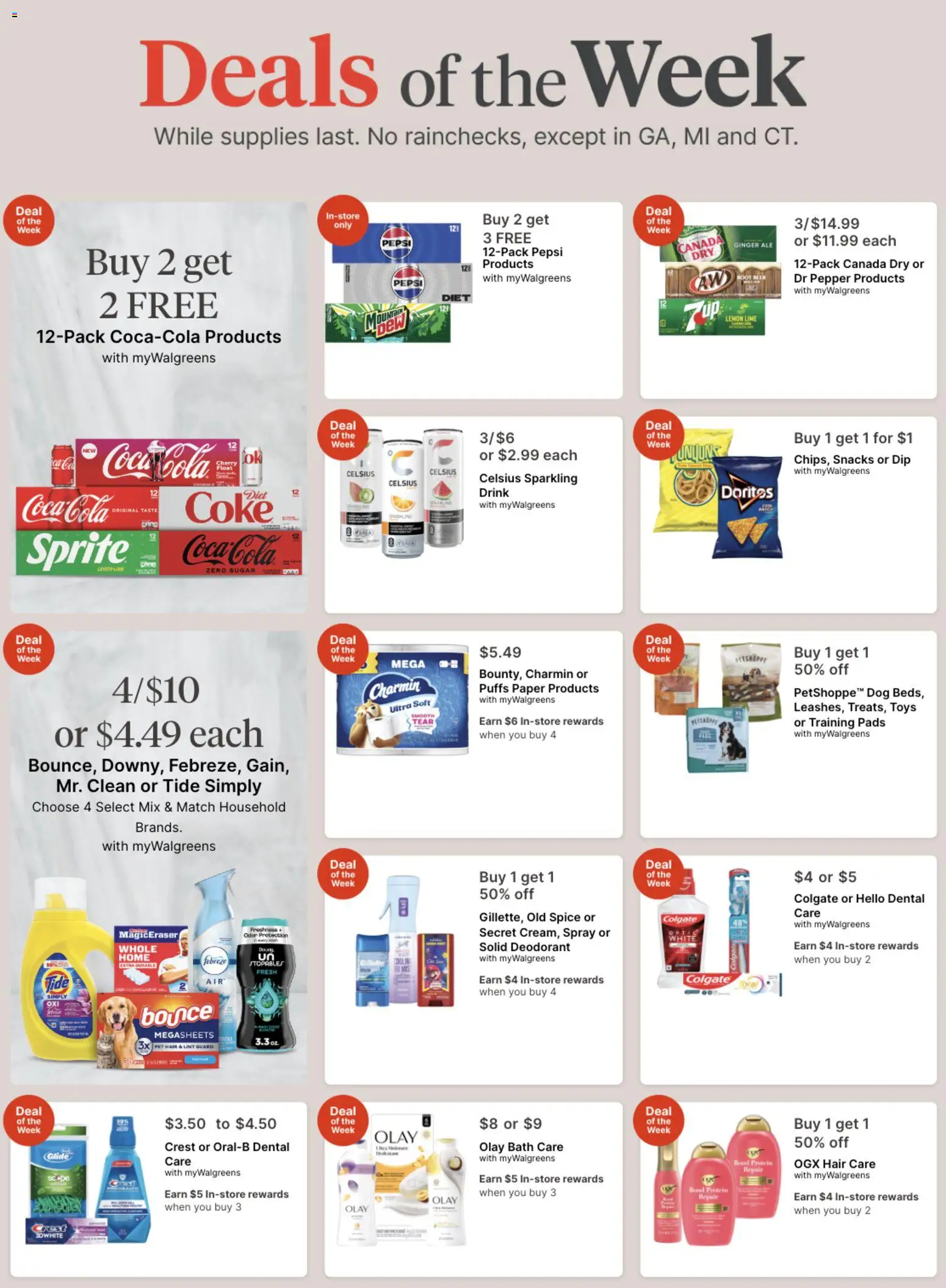 Walgreens Weekly Ad - valid from 17.05.2026 | Page: 1 | Products: Ginger, Bath, Pads, Sugar