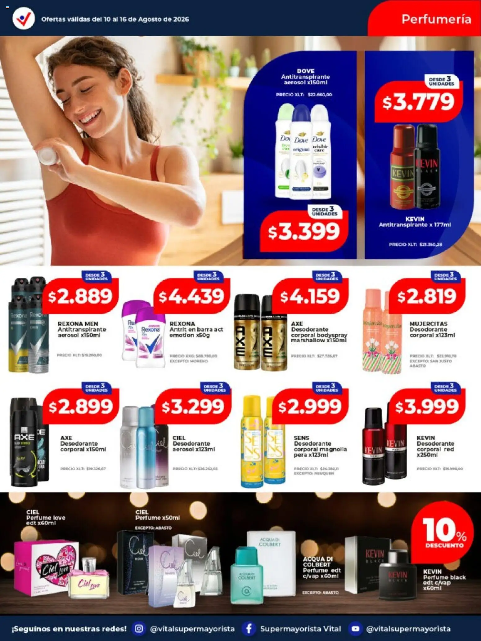Vital - Ofertas San Justo │ válido desde el 10/08/2026 | Página: 3 | Productos: Pera, Perfume, Desodorante, Antitranspirante