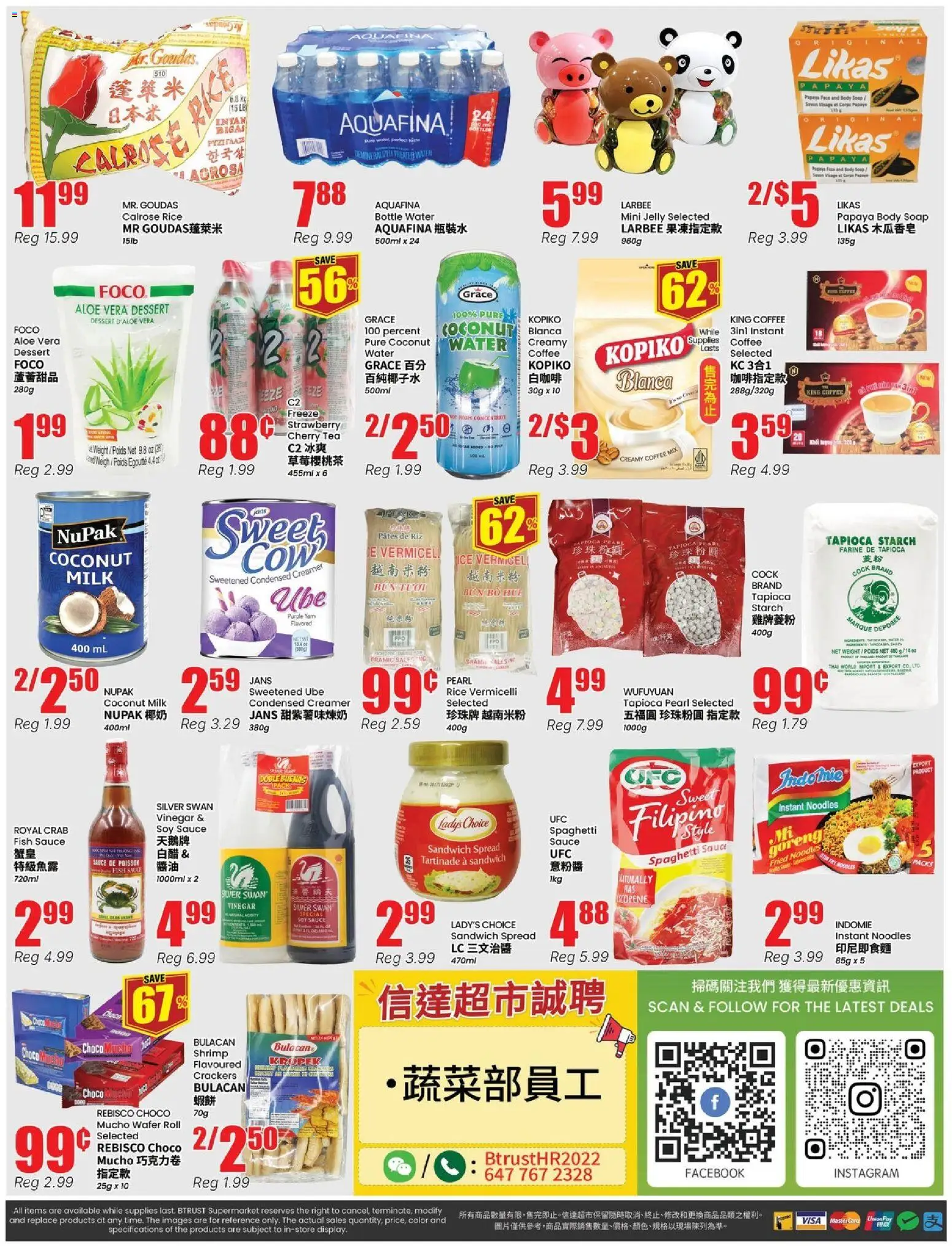 Btrust Supermarket flyer valid from Oct 2, 2026 | Page: 4 | Products: Water, Crackers, Dessert, Vinegar
