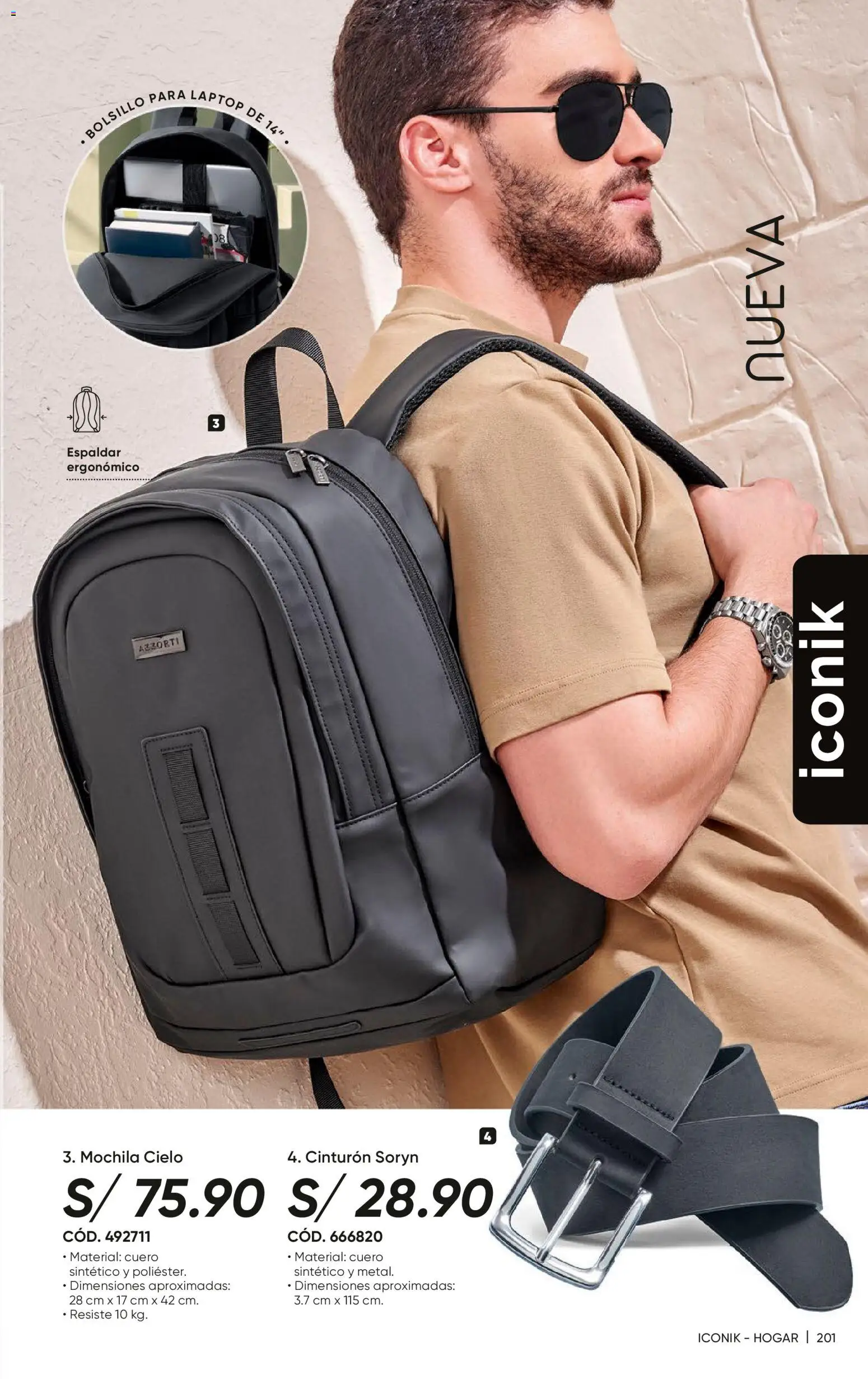 Catálogo Azzorti válido desde 31/08/2026 | Página: 207 | Productos: Mochila, Cinturón, Laptop