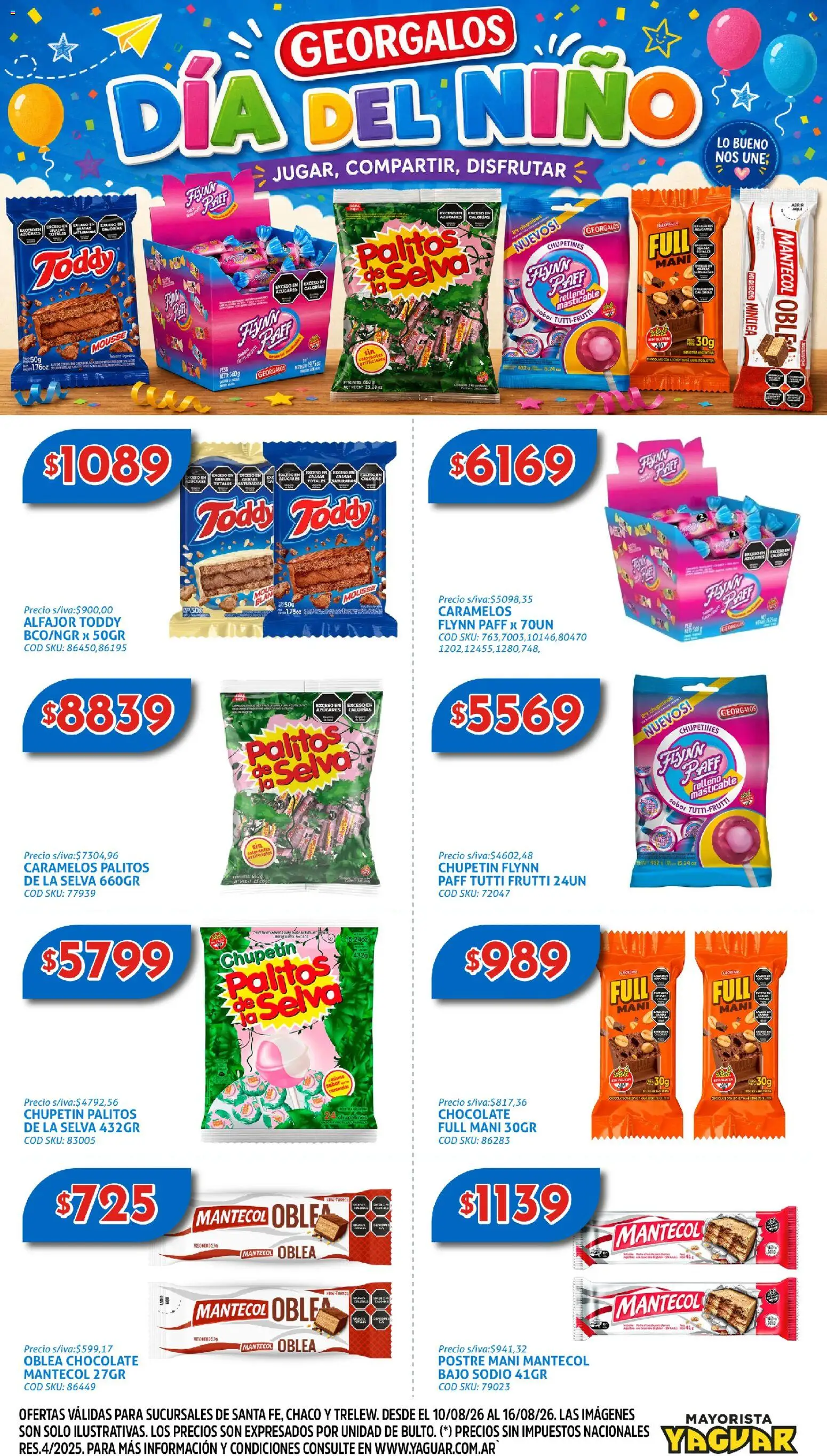 Yaguar - Aliados de tu bolsillo Santa Fé │ válido desde el 10/08/2026 | Página: 2 | Productos: Mani, Mousse, Chocolate, Postre