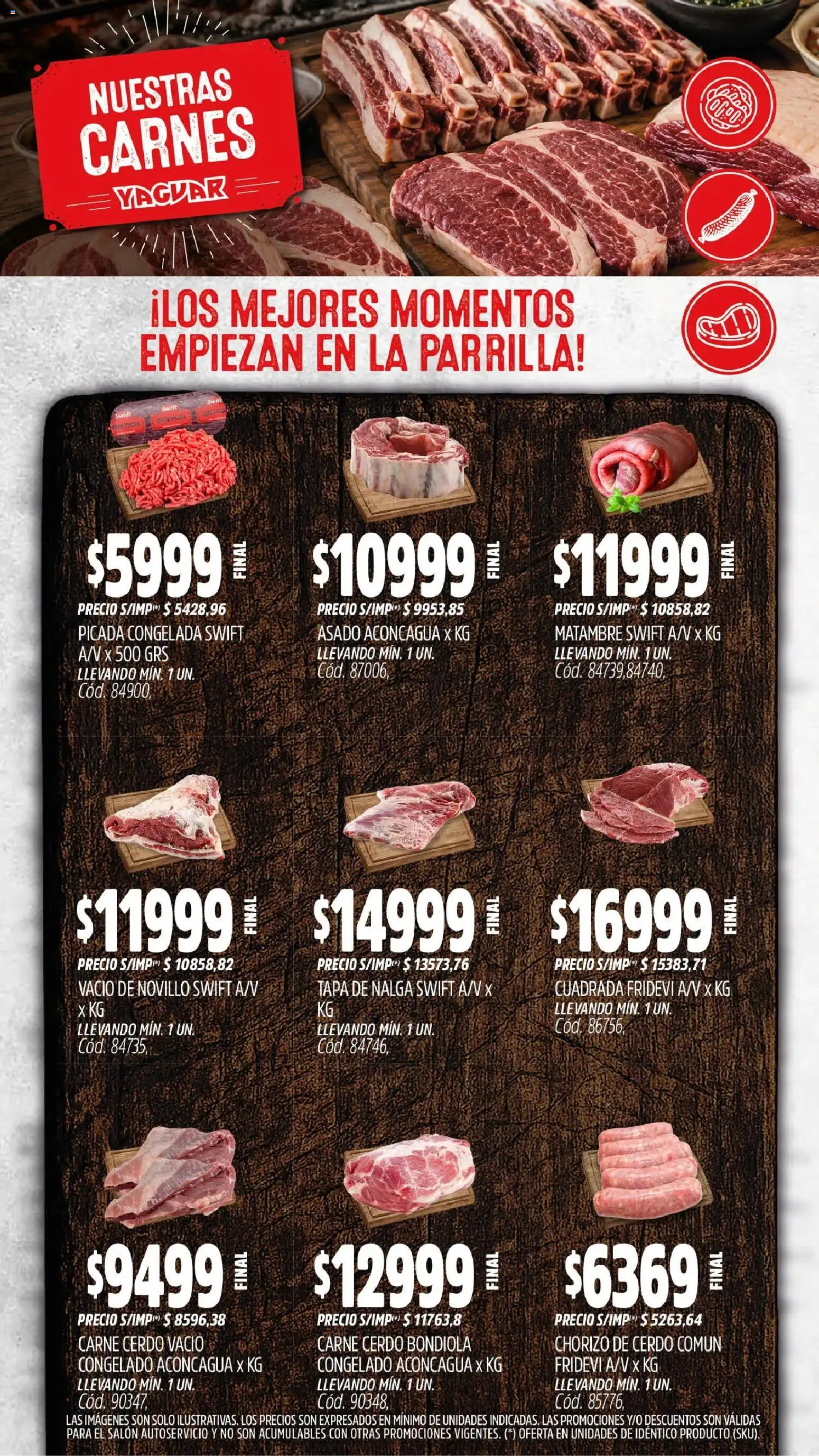 Yaguar - Oferta Semanal Trelew │ válido desde el 31/08/2026 | Página: 7 | Productos: Parrilla, Carne, Chorizo, Cerdo