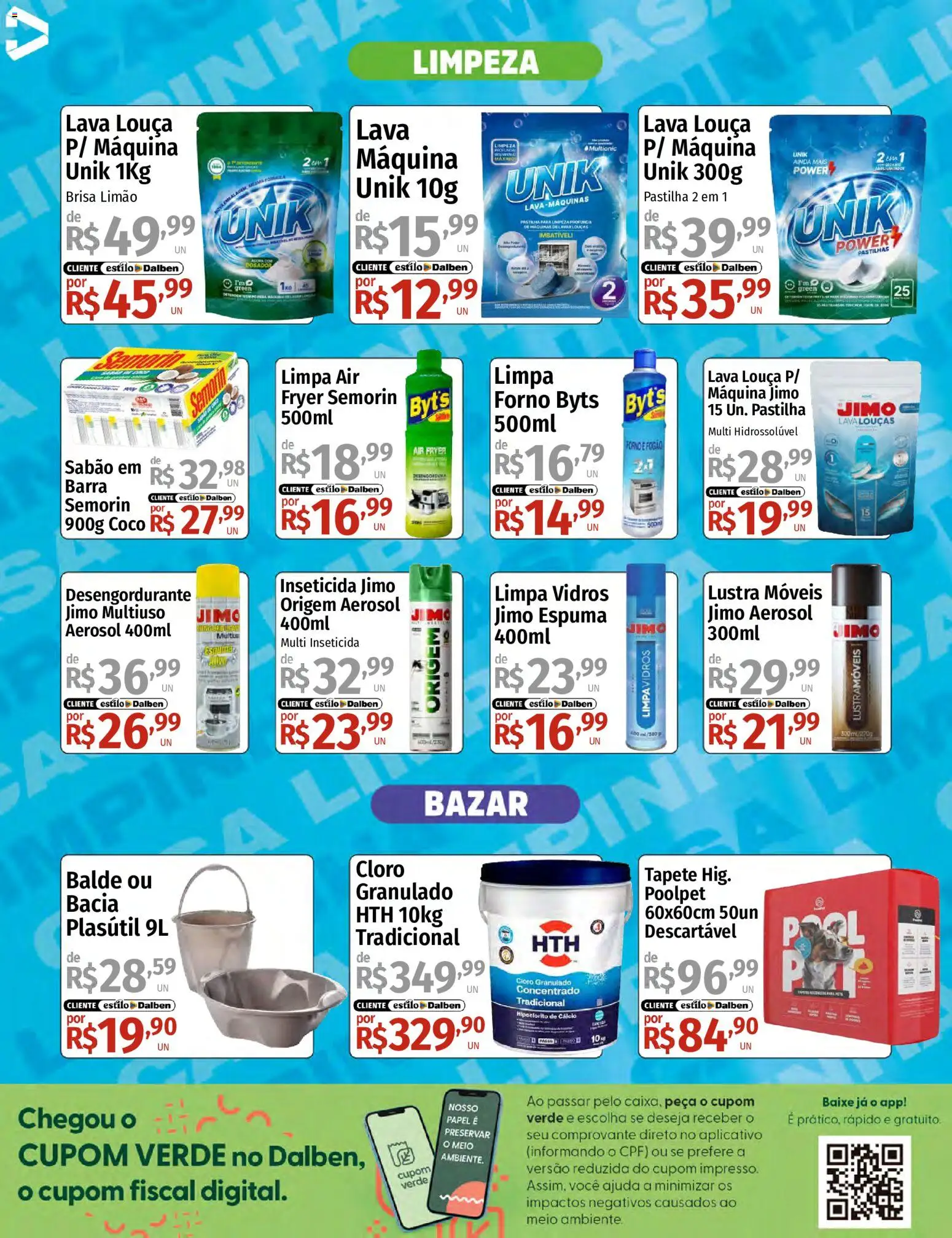 Supermercado Dalben Folheto - válido de 03/08/2026 | Página: 3 | Produtos: Lustra móveis, Desengordurante, Sabão, Granulado