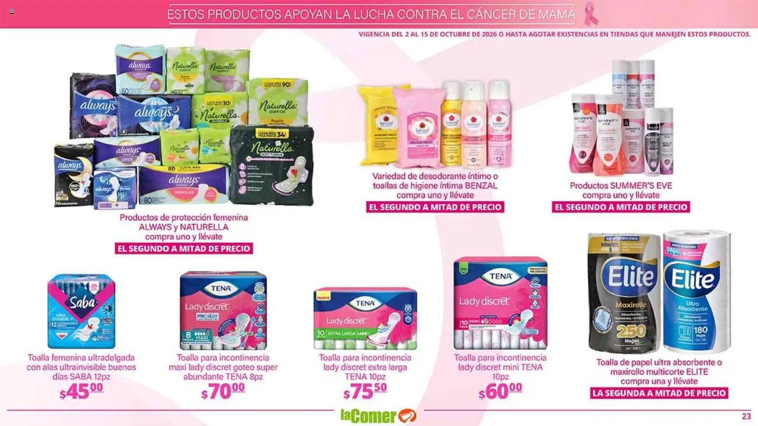 Nuevas ofertas de La Comer válidas en toda la República Mexicana desde el 02/10/2026. ¡Encuentra las mejores ofertas en La Comer folleto es la tienda rosa! | Página: 23