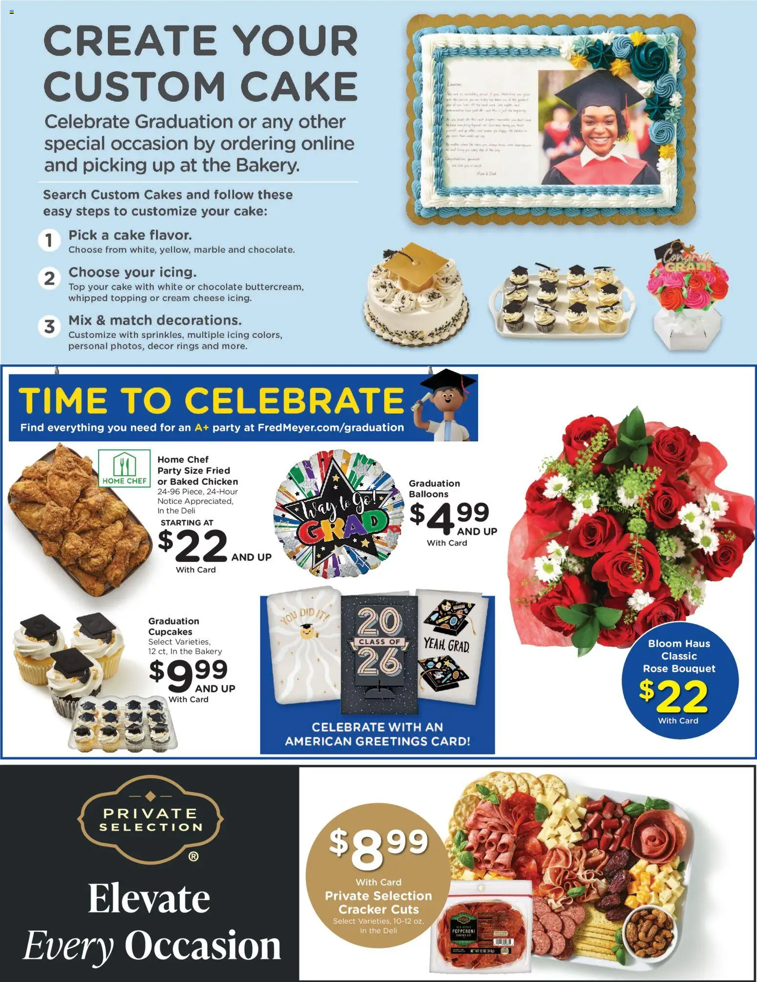 Fred Meyer Weekly Ad - valid from 27.05.2026 | Page: 10 | Products: Bakery, Cheese, Chocolate, Cream