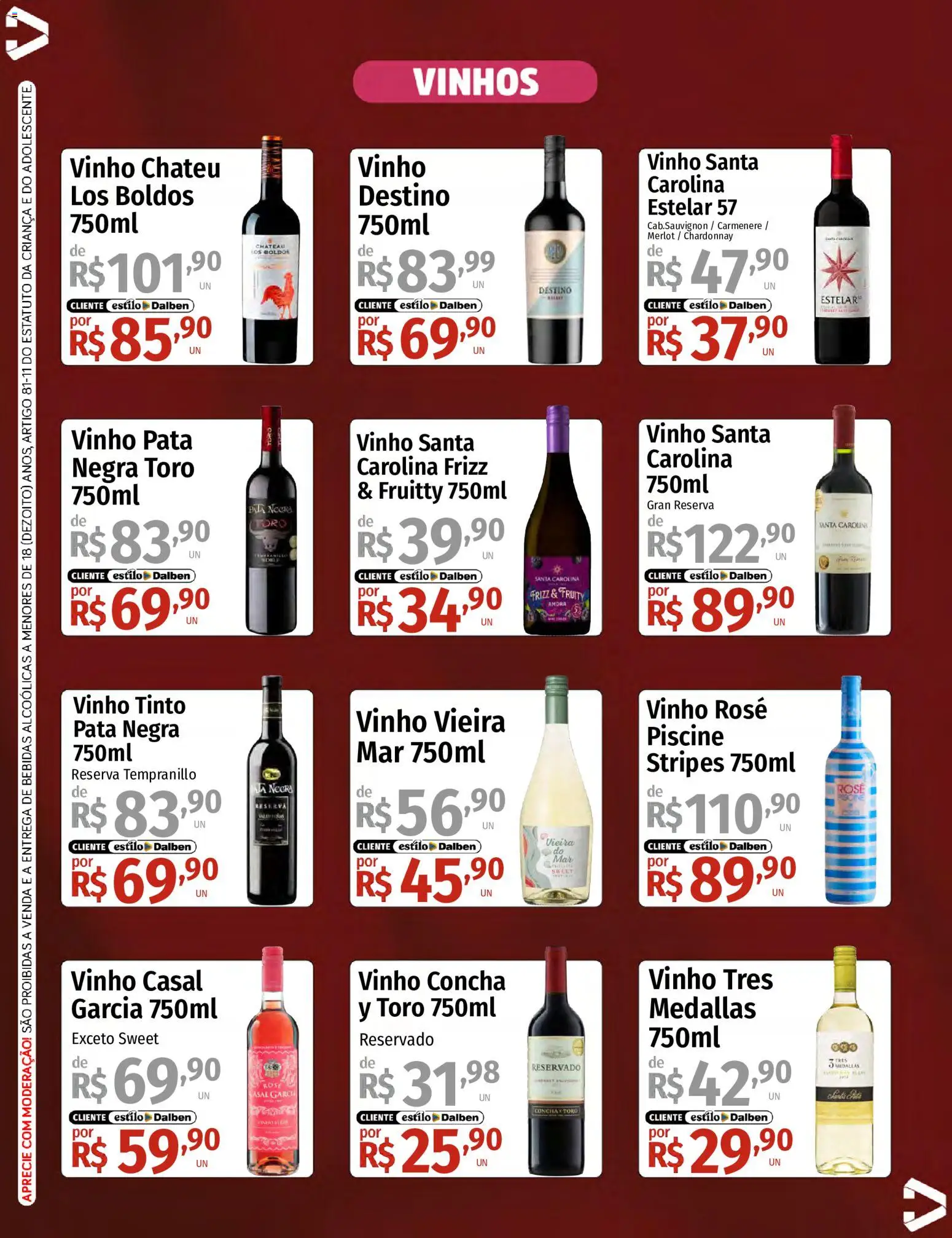 Supermercado Dalben Folheto - válido de 17/07/2026 | Página: 2 | Produtos: Vinho
