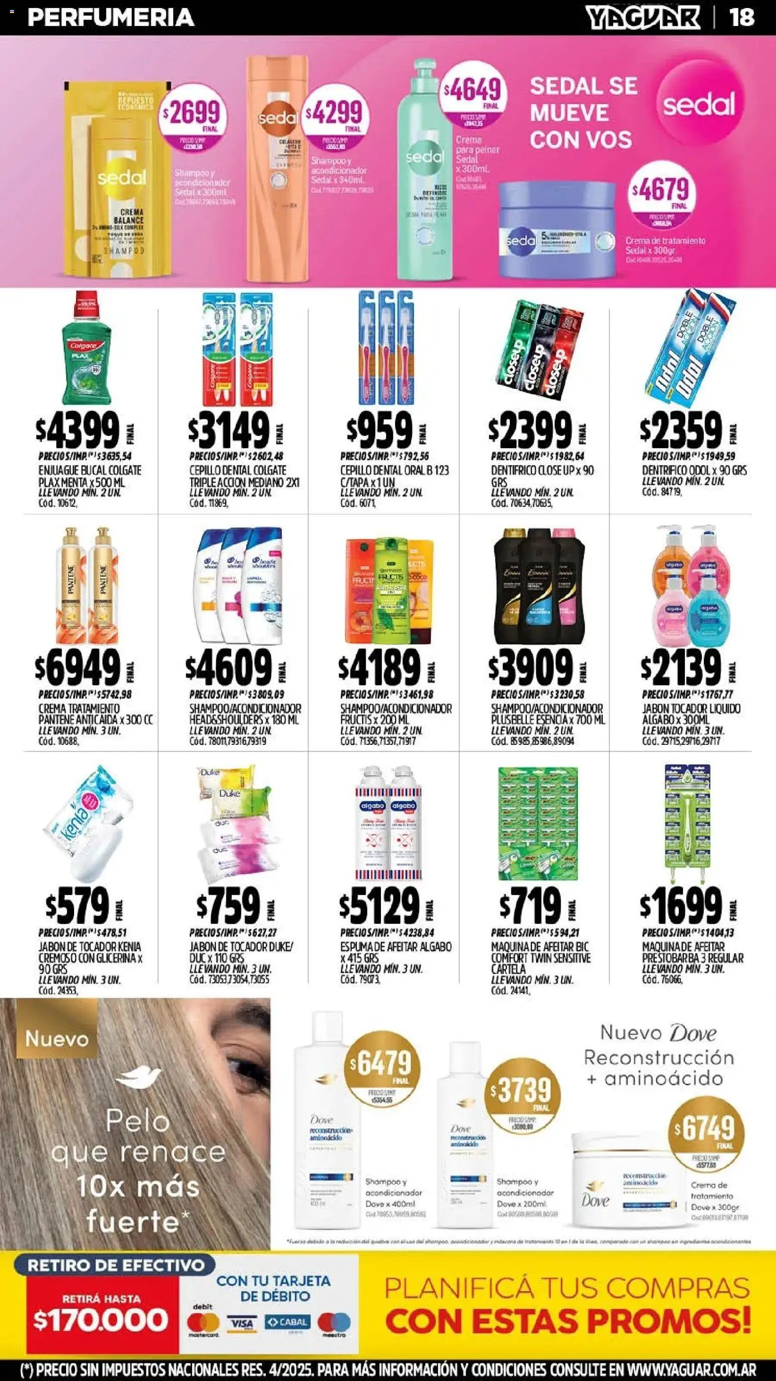 Yaguar - Oferta Semanal Córdoba │ válido desde el 24/08/2026 | Página: 18 | Productos: Cepillo, Jabón, Enjuague bucal, Crema