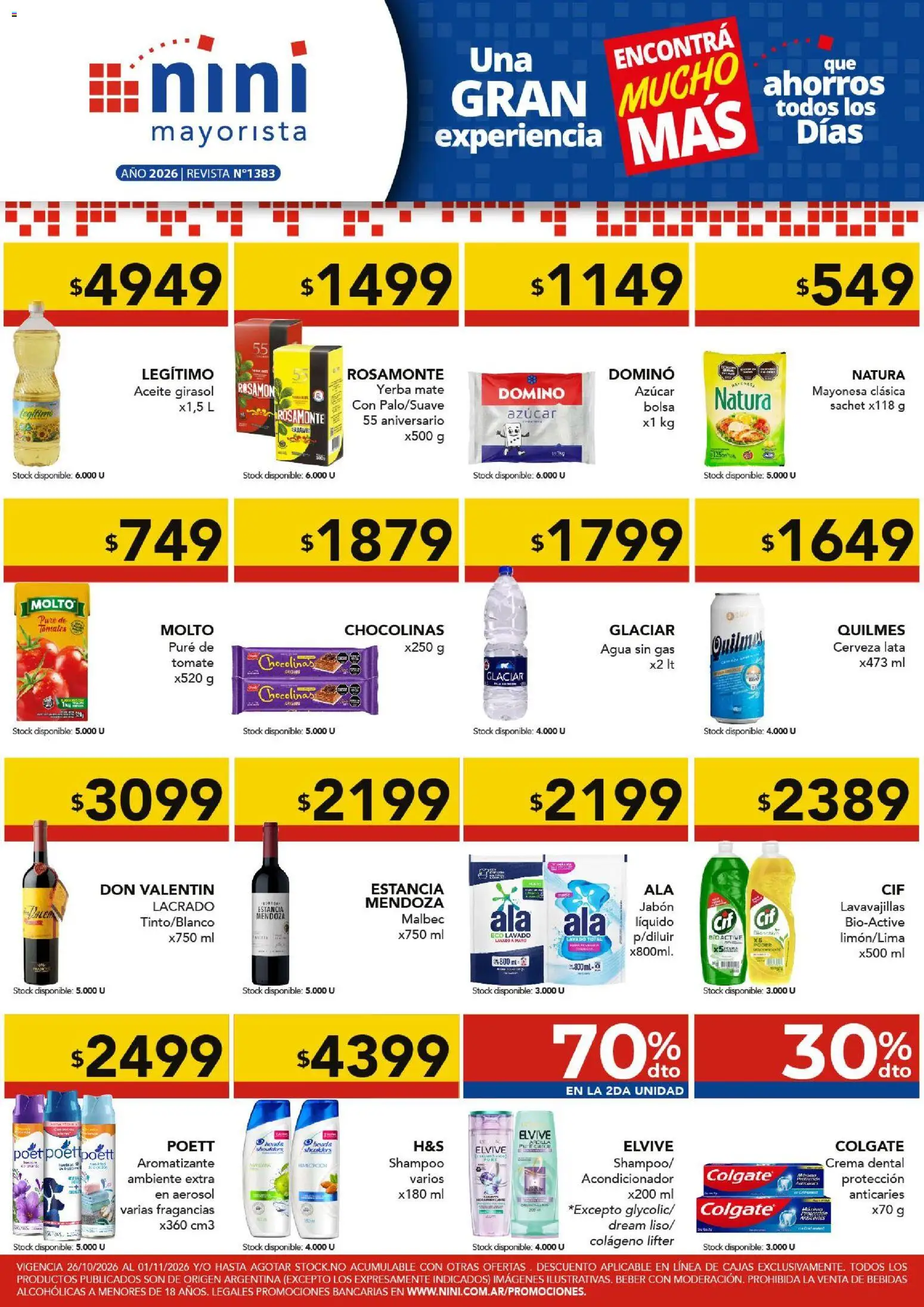 Folleto NINI Mayorista - Página 1 - Ofertas válidas hasta el 1 de noviembre de 2026