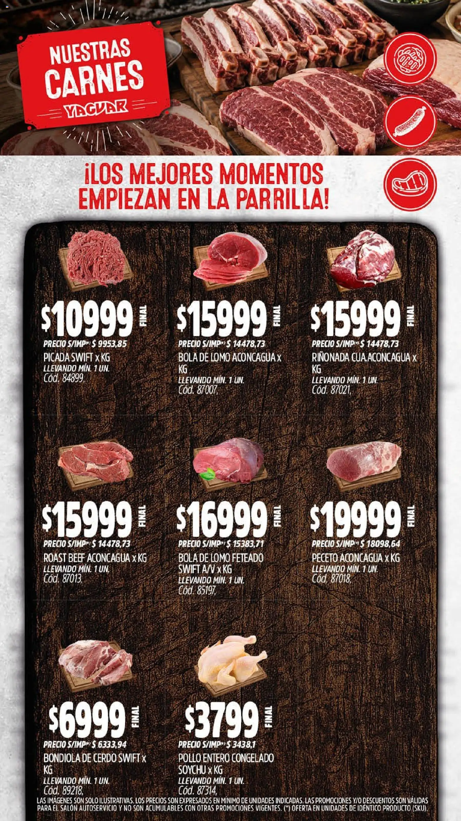 Yaguar - Oferta Semanal Misiones │ válido desde el 14/09/2026 | Página: 7 | Productos: Pollo entero, Bondiola de cerdo, Pollo, Cerdo