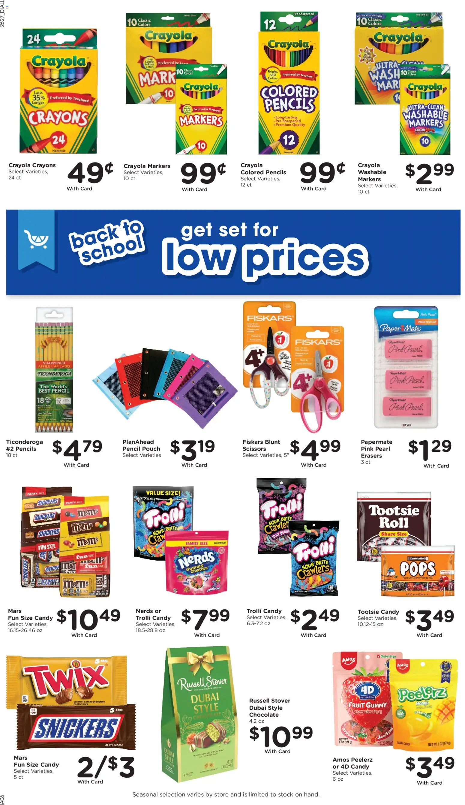 Dillons Weekly Ad - valid from 08/05/2026 | Page: 13 | Products: Pencil, Eraser, Chocolate, Mango