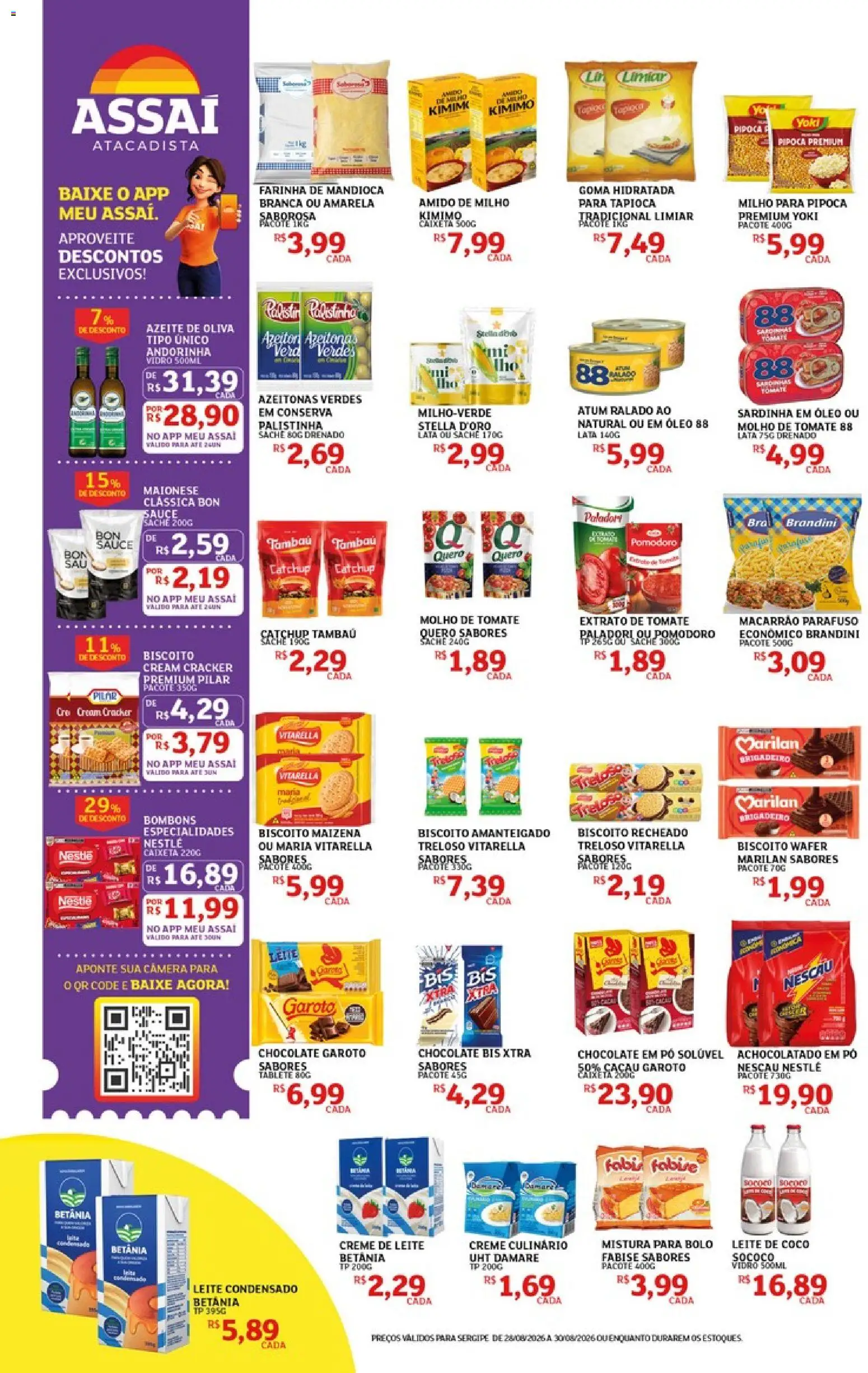 Assaí Atacadista Folheto - válido de 28/08/2026 | Página: 2 | Produtos: Pó, Maionese, Leite condensado, Extrato de tomate