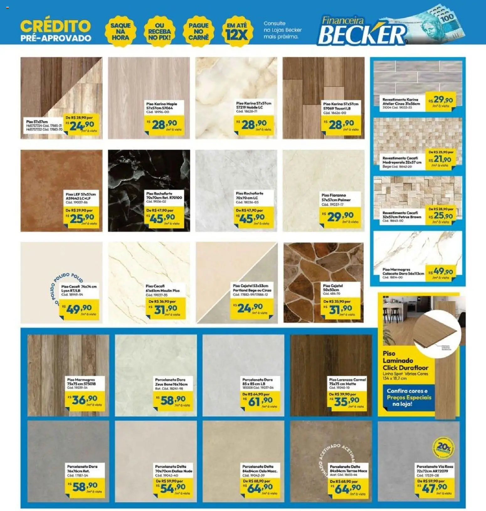 Lojas Becker Folheto - válido de 01/09/2026 | Página: 9 | Produtos: Cejatel, Saquê, Piso laminado, Carne