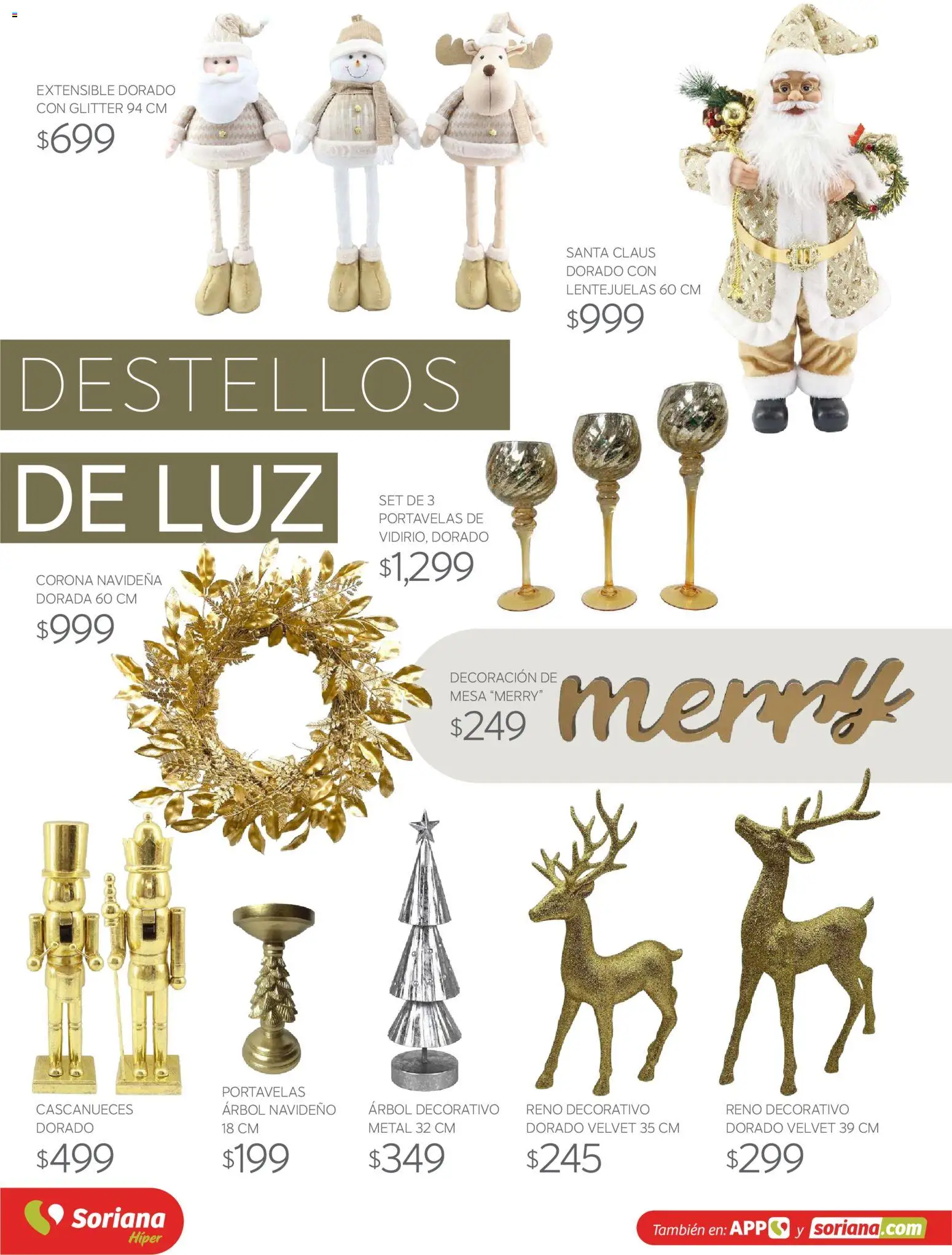 Nuevas ofertas de Soriana válidas en toda la República Mexicana desde el 30/09/2026. ¡Encuentra las mejores ofertas en Soriana Híper - Decoracion Navideña! | Página: 17 | Productos: Glitter, Lentejuelas, Decoración, Mesa