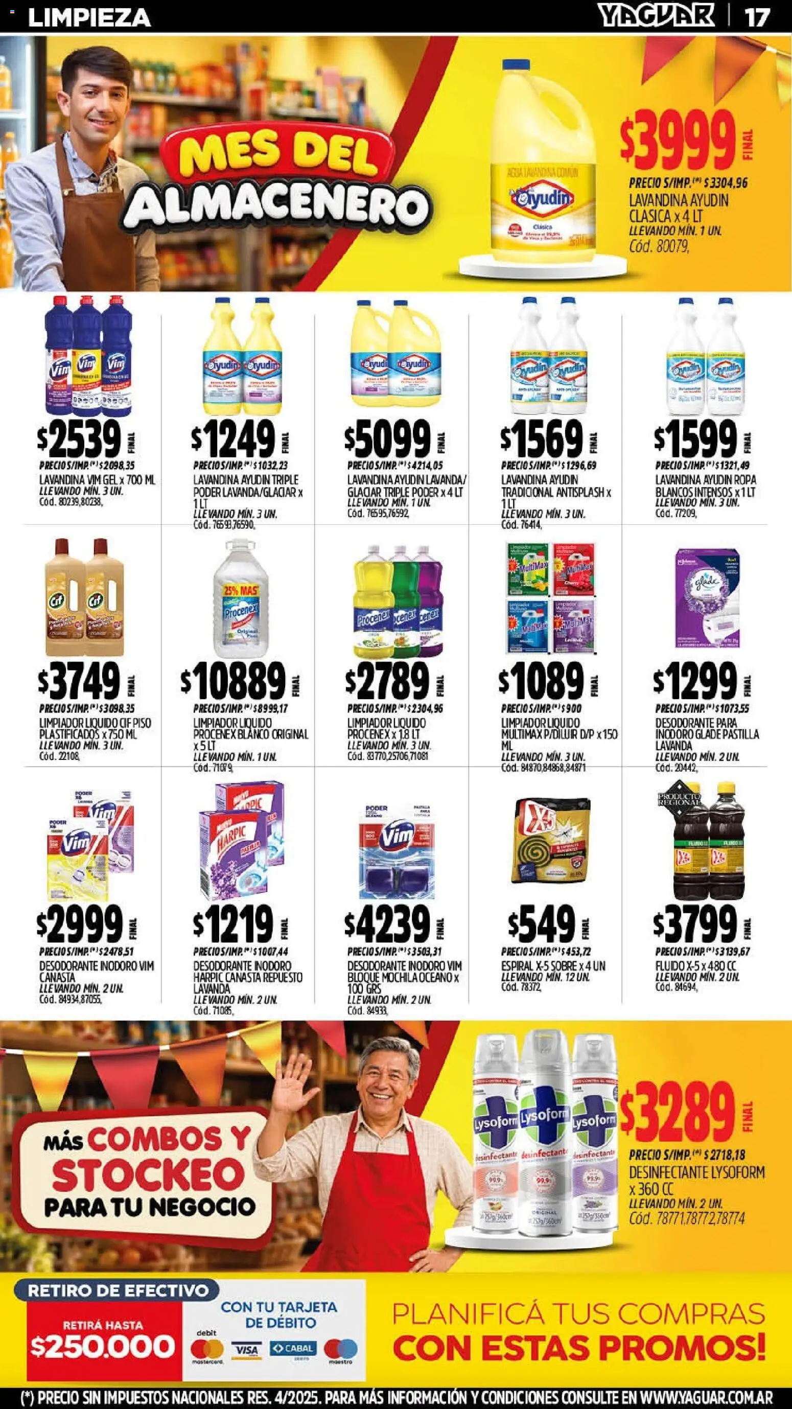 Yaguar - Oferta Semanal Jujuy │ válido desde el 14/09/2026 | Página: 16 | Productos: Lavandina, Desodorante, Ropa, Mochila