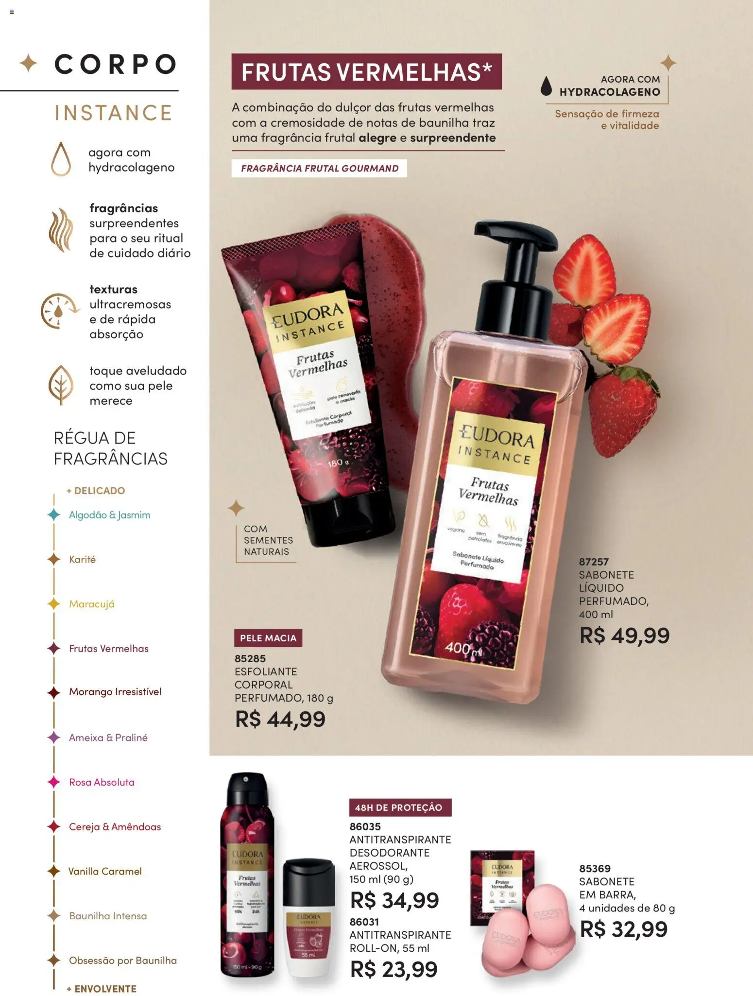 Eudora Folheto - válido de 15/07/2026 | Página: 45 | Produtos: Cereja, Fragrância, Régua, Algodão