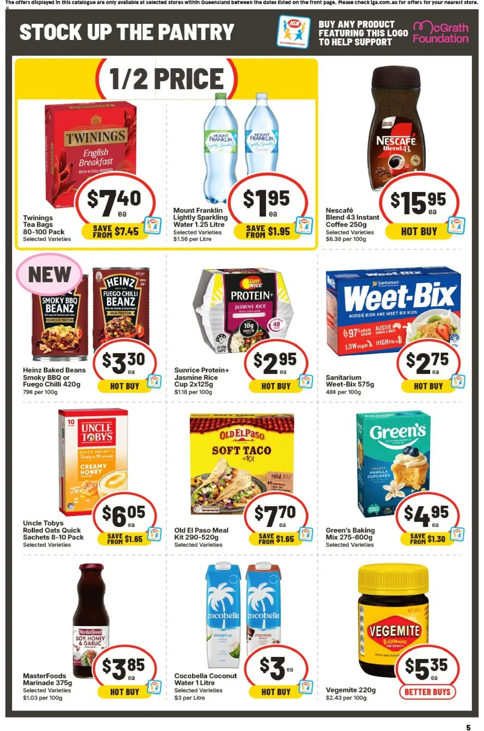 IGA catalogue - valid from 23/09/2026 | Page: 5 | Products: Food, Potatoes, Blueberries, Oven