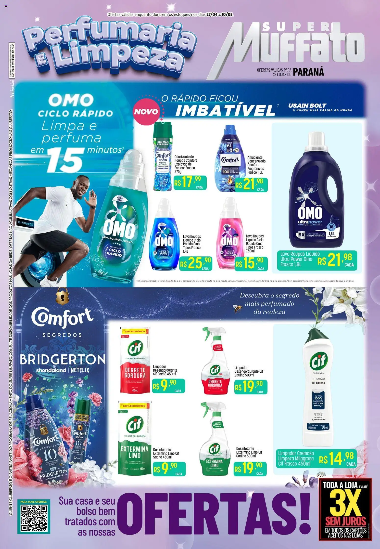 Super Muffato Folheto - válido de 27.04.2026 | Página: 1 | Produtos: Perfume, Desengordurante, Roupas, Amaciante