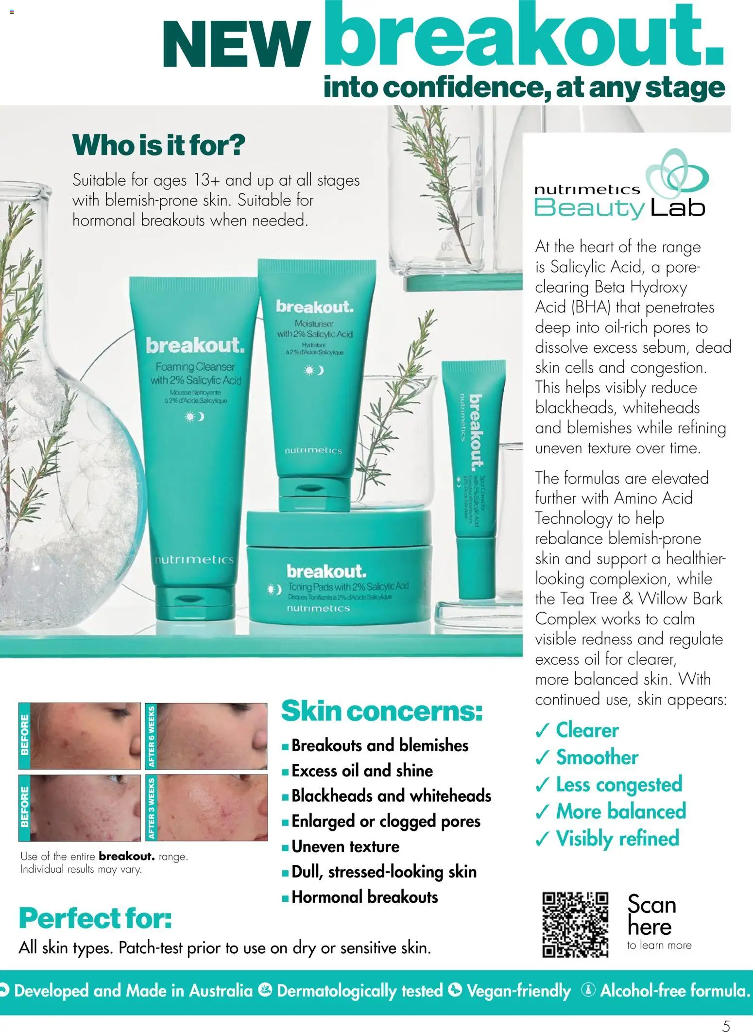 Nutrimetics catalogue - valid from 16/08/2026 | Page: 5 | Products: Oil, Moisturiser, Tea, Corrector