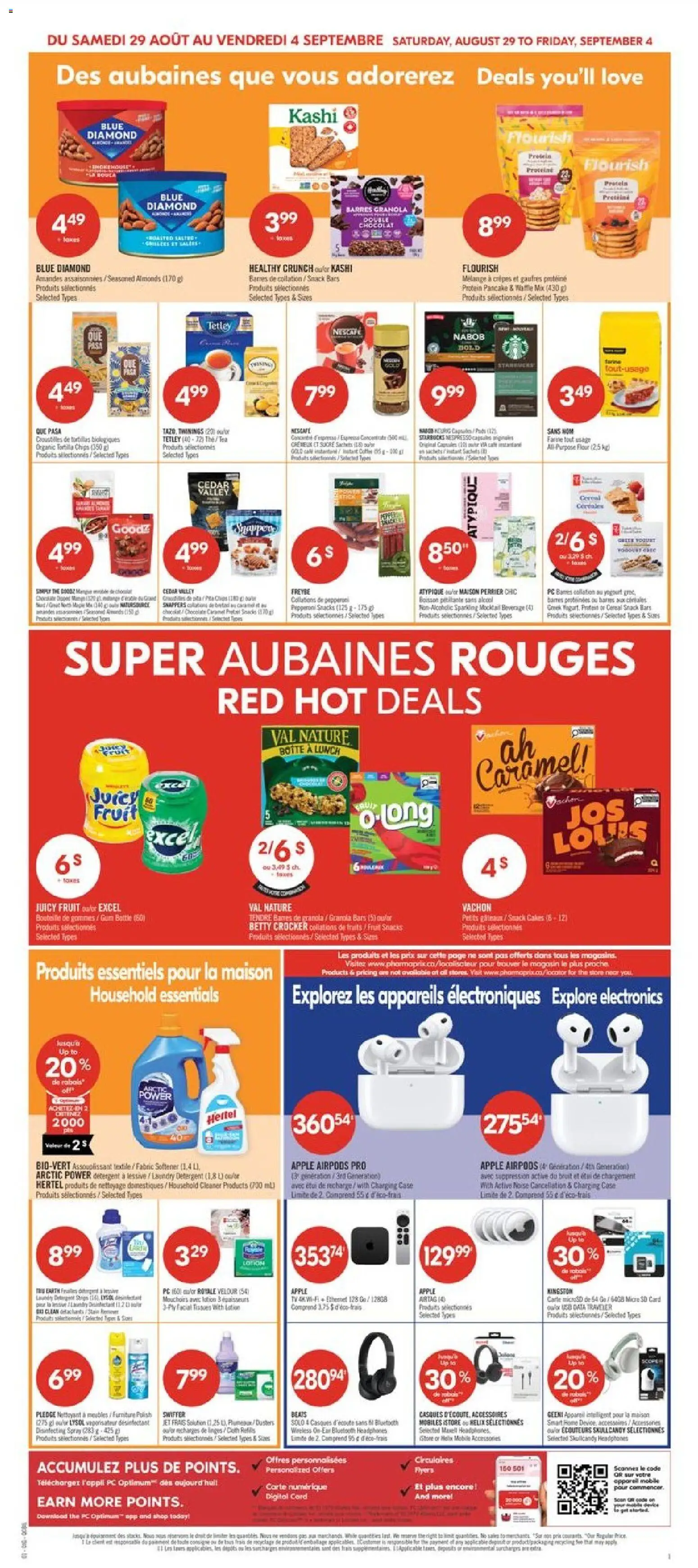 Pharmaprix flyer valid from Aug 29, 2026 | Page: 8 | Products: Flour, PC, Case, Suit