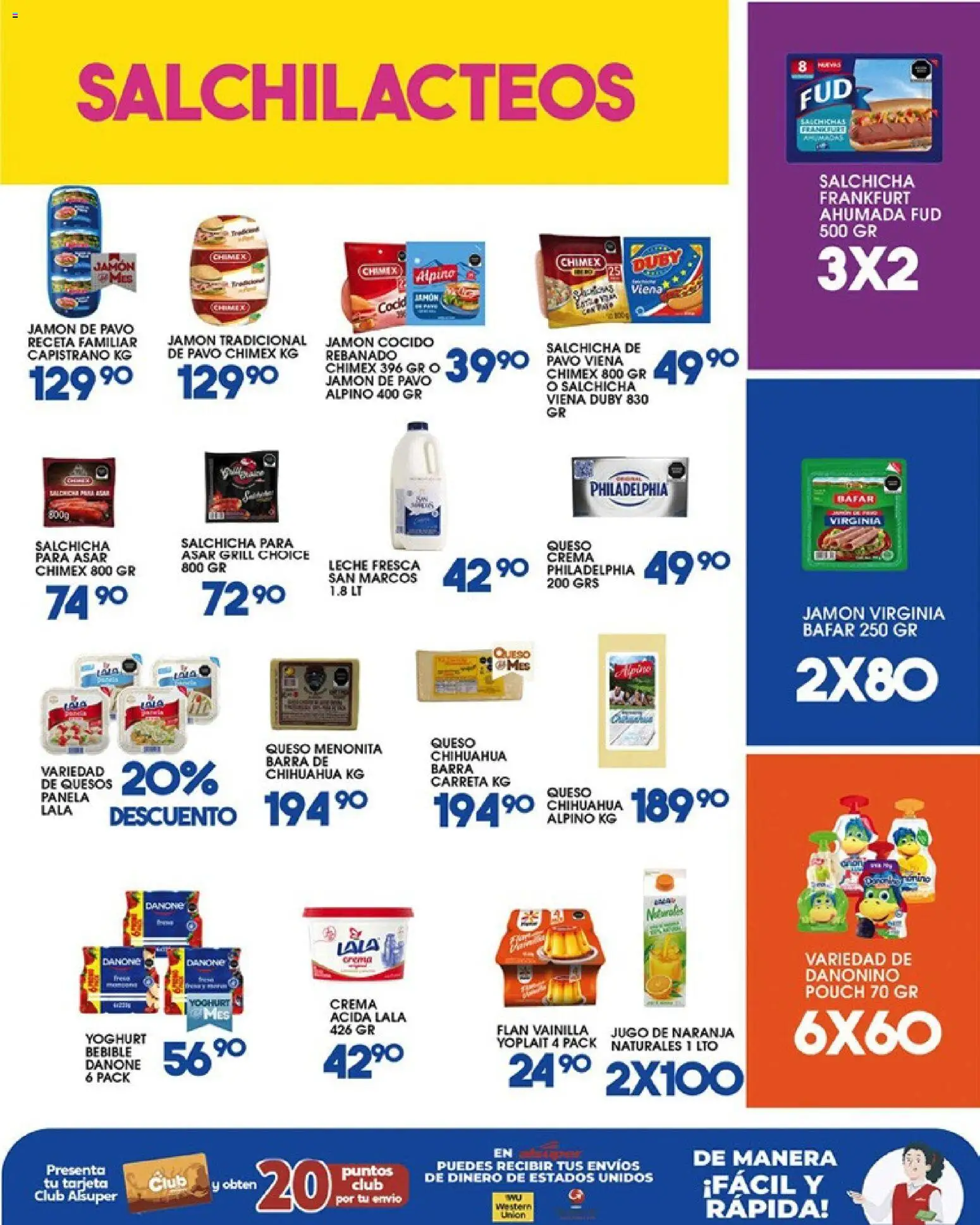 Nuevas ofertas de Alsuper válidas en toda la República Mexicana desde el 29.05.2026. ¡Encuentra las mejores ofertas en Alsuper folleto Durango! | Página: 3 | Productos: Jamón cocido, Crema, Jamón, Barra
