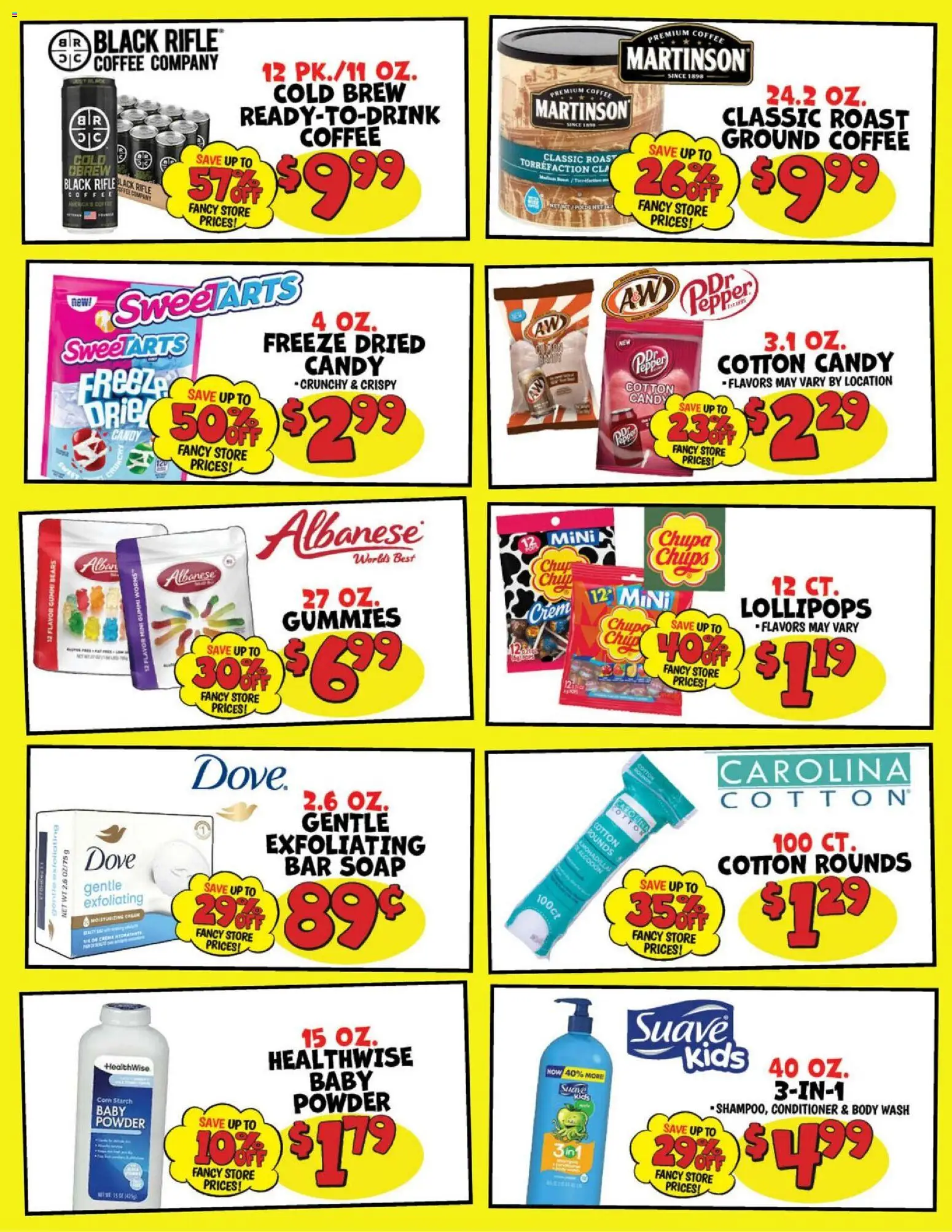 Ollie's Save On - valid from 08/06/2026 | Page: 3 | Products: Powder, Soap, Body Wash, Rifle
