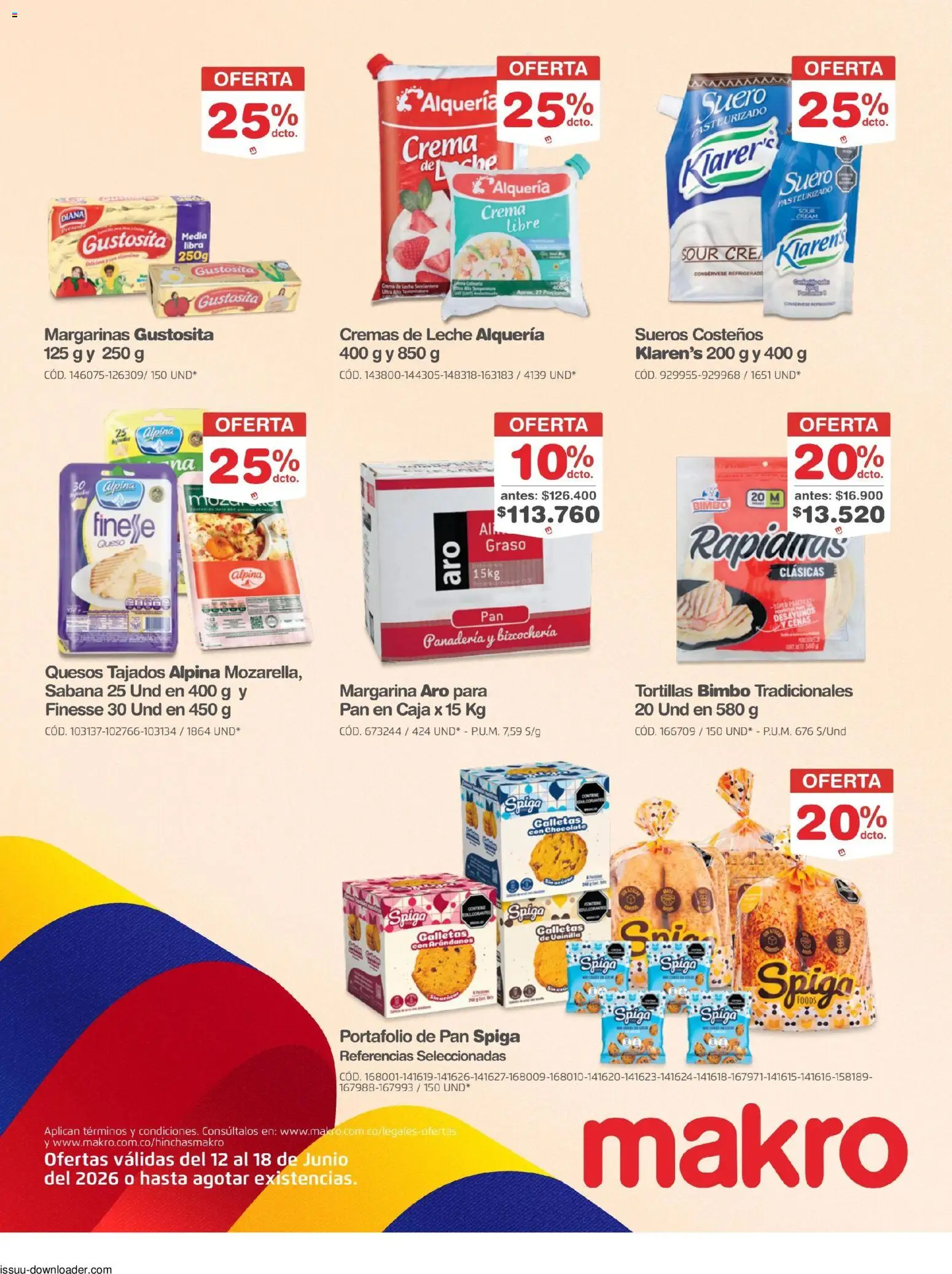 Makro revista - valida desde el 12.06.2026 | Página: 19 | Productos: Galletas, Margarina, Crema de leche, Chocolate