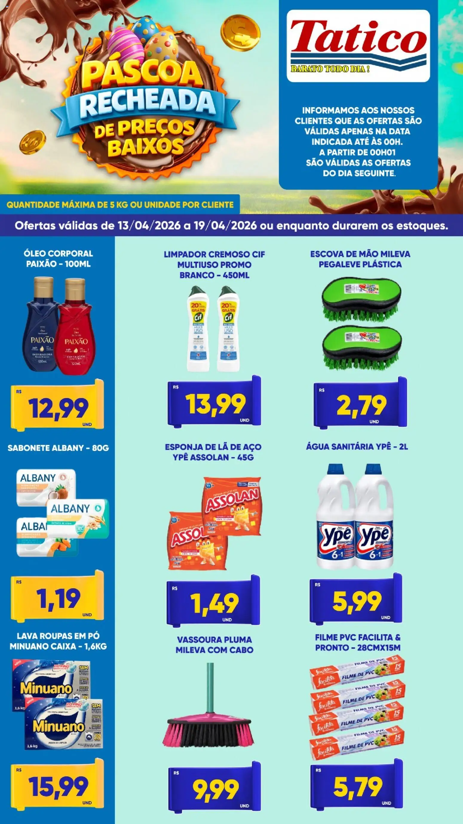 Tatico Folheto - válido de 13.04.2026 | Página: 7 | Produtos: filme de PVC, Esponja, Cabo, Água sanitária