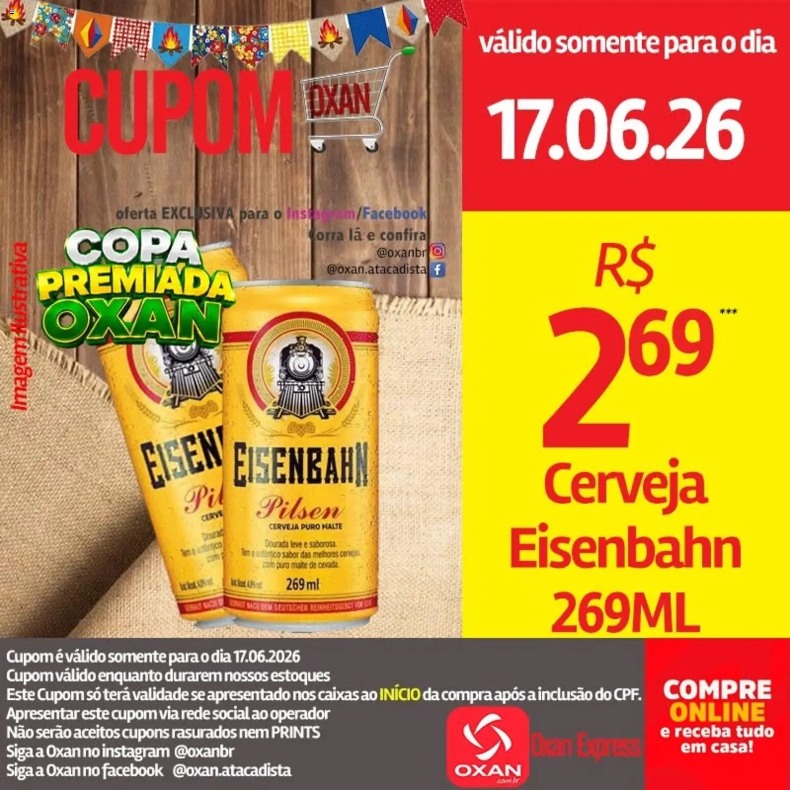 Oxan Atacadista Folheto - válido de 17.06.2026 | Página: 18 | Produtos: Eisenbahn, Cerveja, Copa