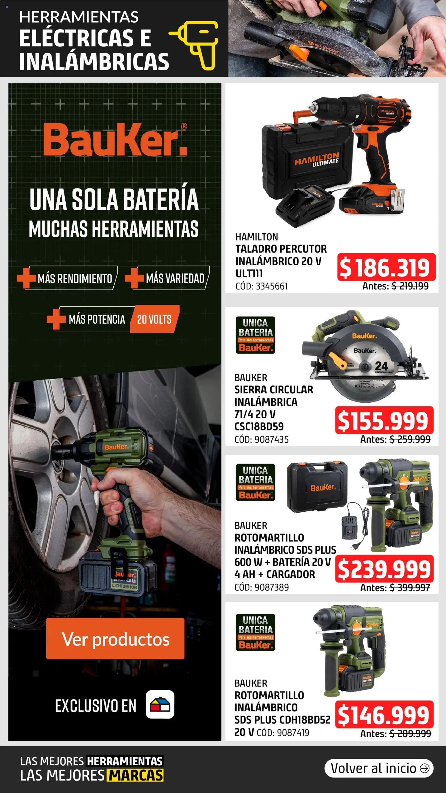 Sodimac catálogo │ válido desde el 16.06.2026 | Página: 3 | Productos: Batería, Nescafe, Cargador, Sierra