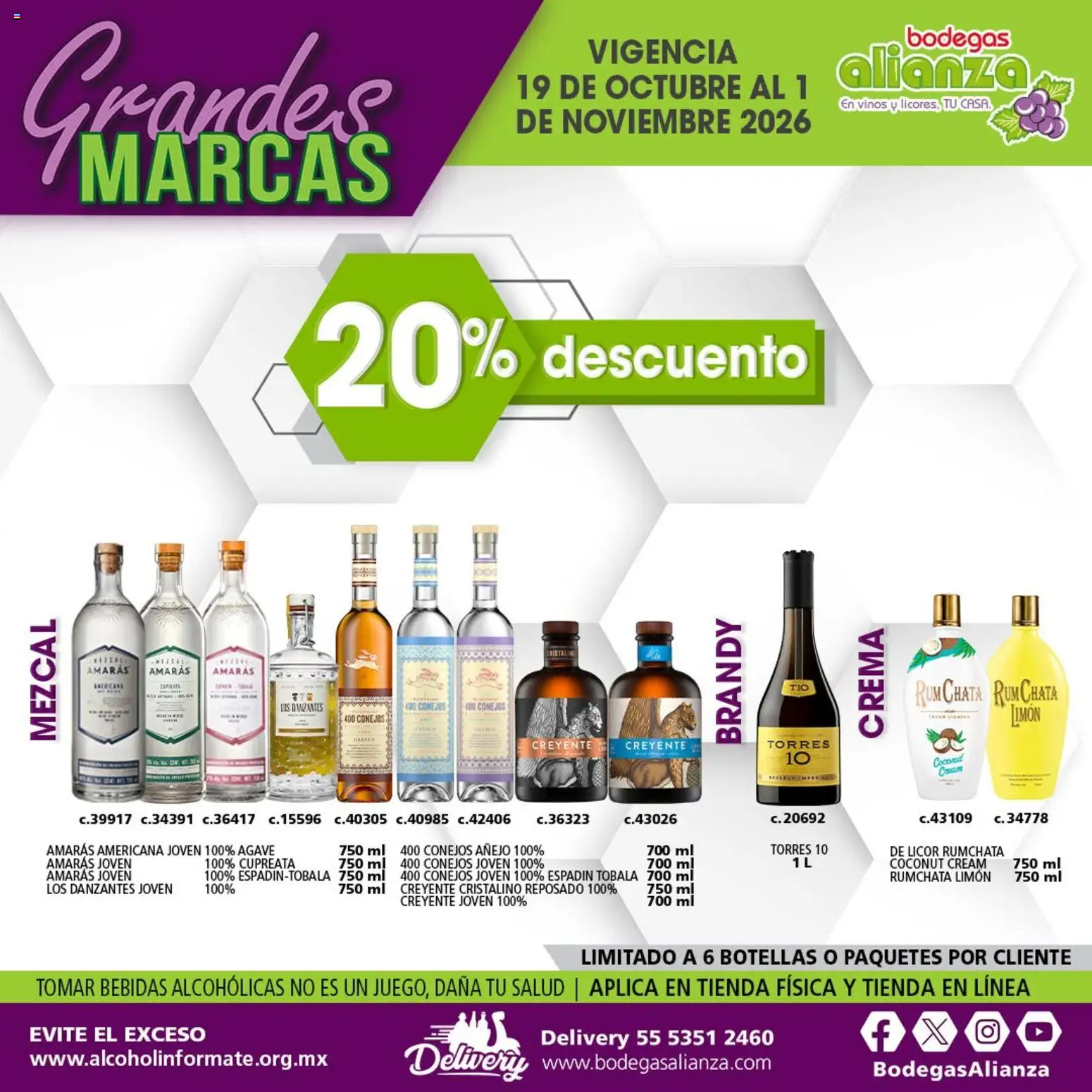 Nuevas ofertas de Bodegas Alianza válidas en toda la República Mexicana desde el 19/10/2026. ¡Encuentra las mejores ofertas en Bodegas Alianza catálogo Grandes Marcas! | Página: 7