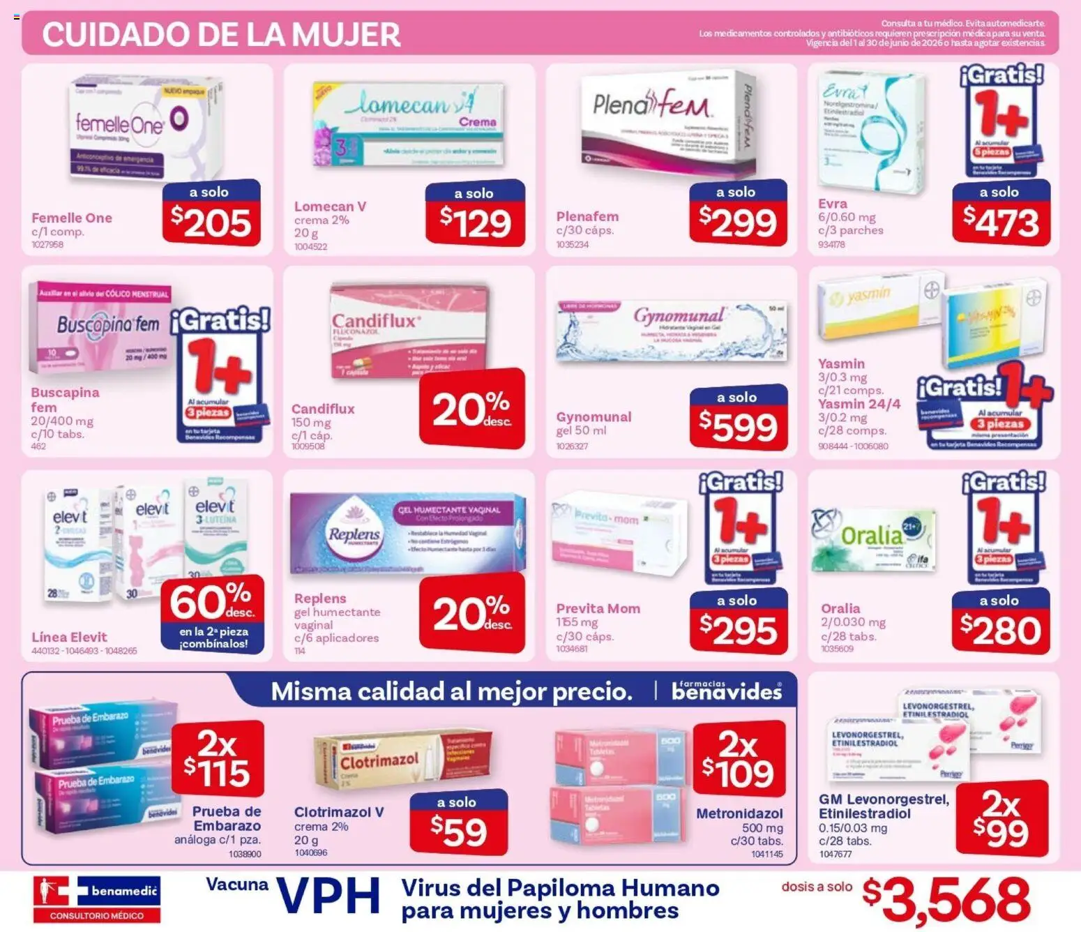 Nuevas ofertas de Farmacia Benavides válidas en toda la República Mexicana desde el 01.06.2026. ¡Encuentra las mejores ofertas en Farmacia Benavides catálogo! | Página: 10