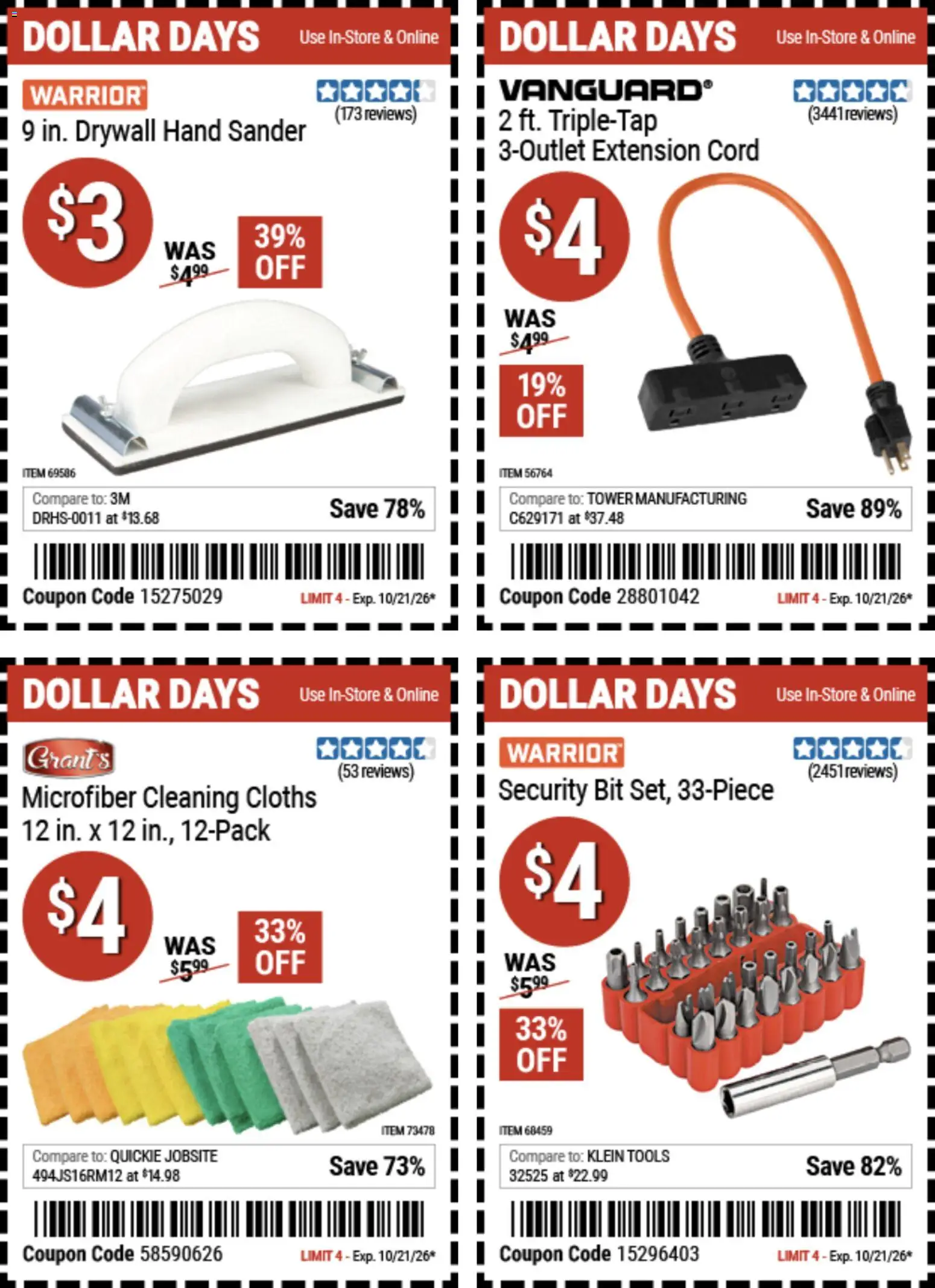 Harbor Freight Dollar Days - valid from 10/08/2026 | Page: 4