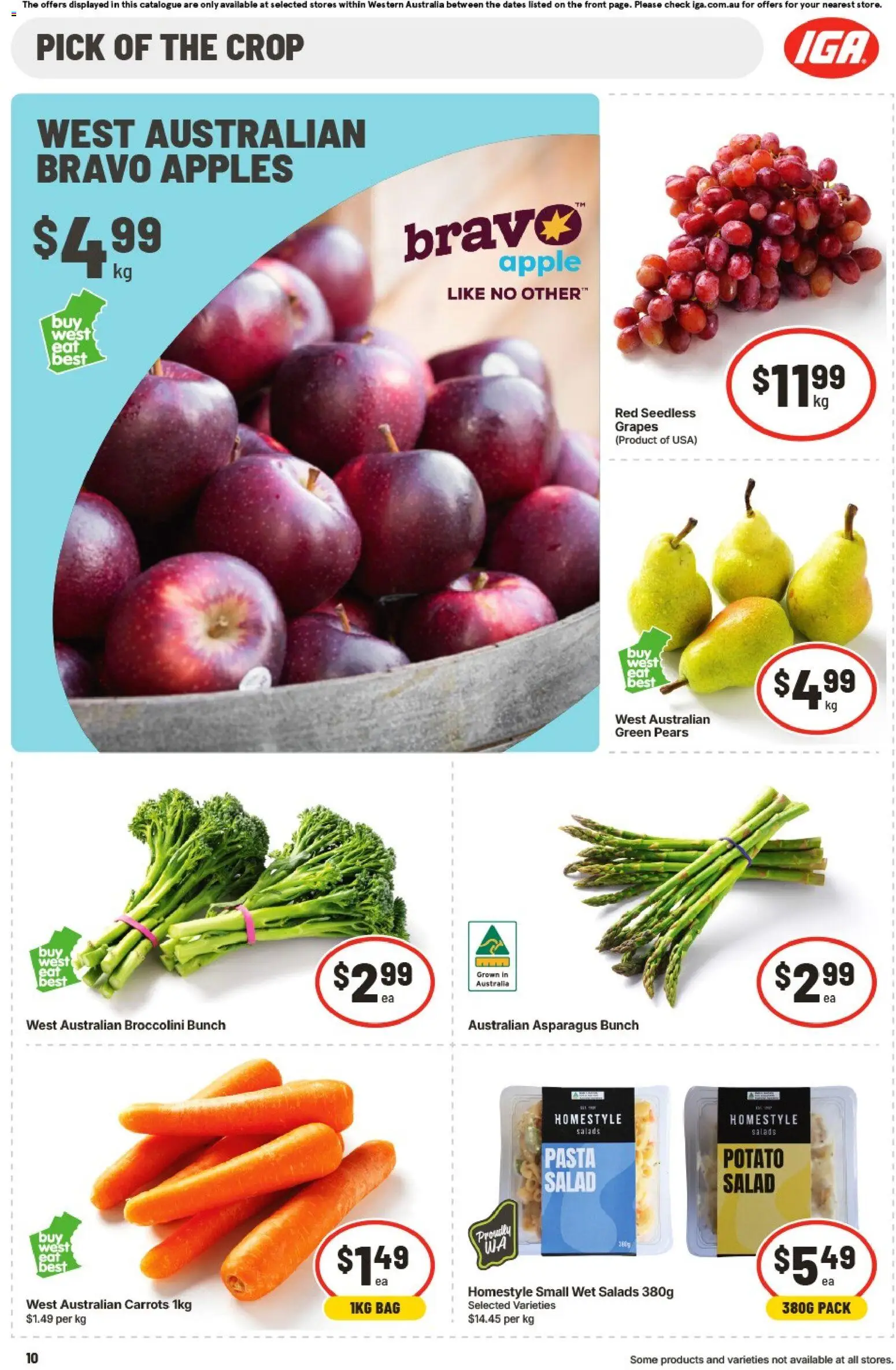IGA catalogue - valid from 23/09/2026 | Page: 18 | Products: Seedless grapes, Pears, Asparagus, Bag