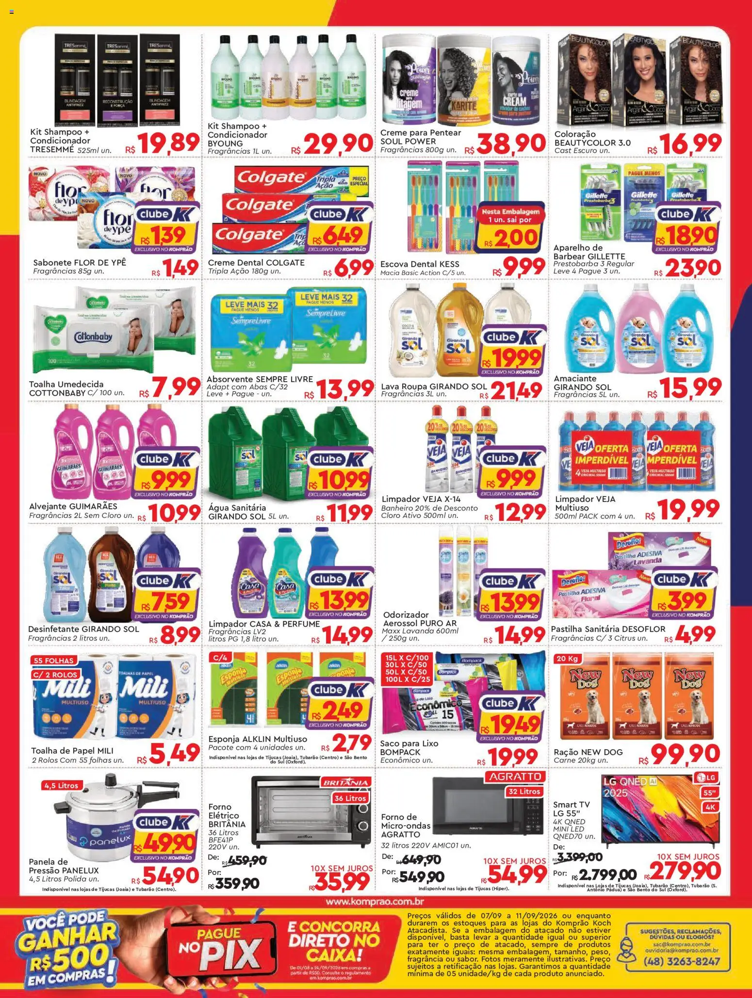 Komprao Atacadista Folheto - válido de 07/09/2026 | Página: 4 | Produtos: smart TV, Cloro, Panela, Caixa