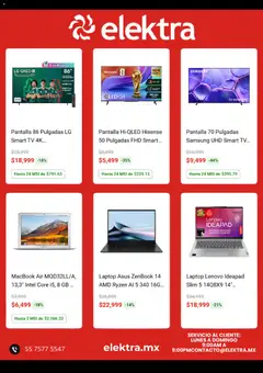 Vista previa de Elektra catálogo, nuevo folleto de la tienda, válido en México a partir del 04/08/2026 | Página: 4 | Productos: Audio, Laptop