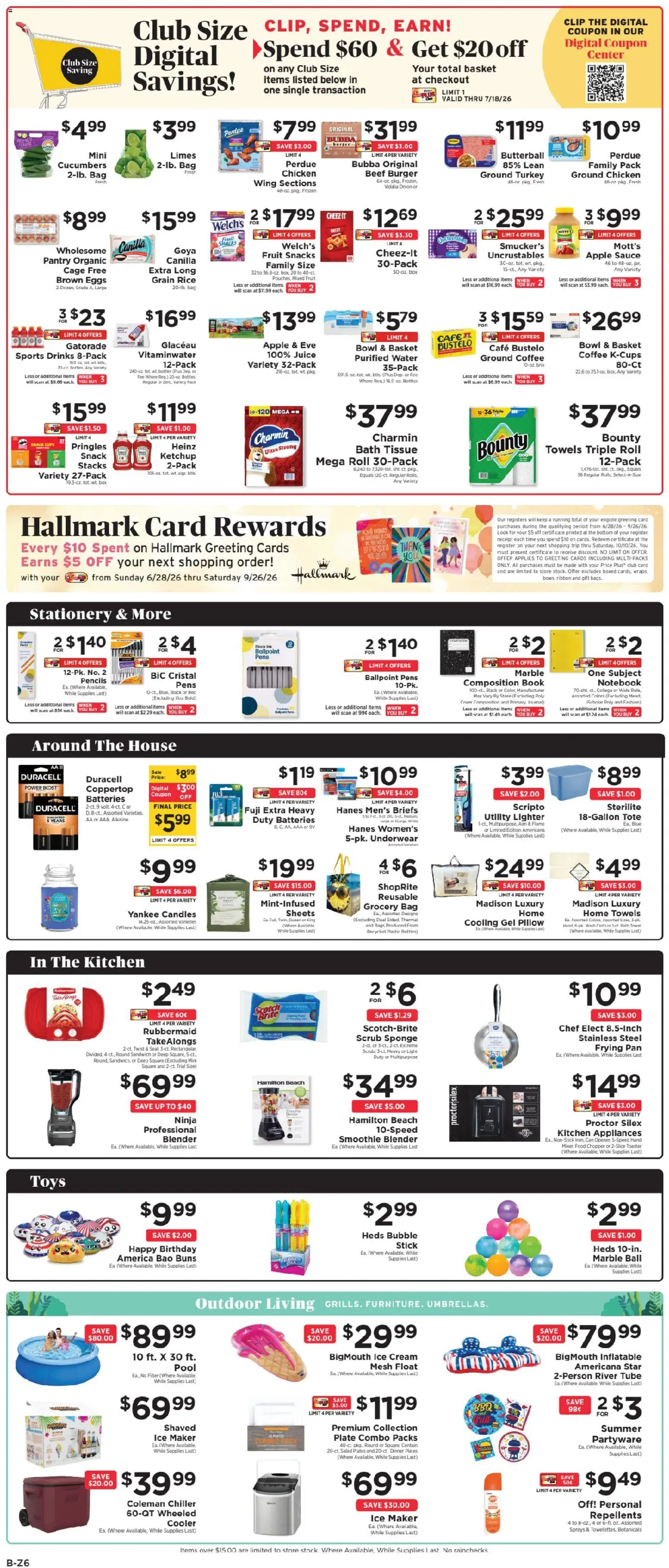 ShopRite Weekly Ad - valid from 07/12/2026 | Page: 12 | Products: Bath, Candles, Ground turkey, Mixer