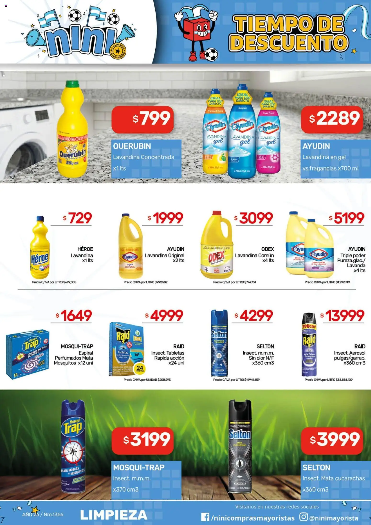 NINI Mayorista ofertas │ válido desde el 29/06/2026 | Página: 9 | Productos: Mata moscas, Lavandina, Agua