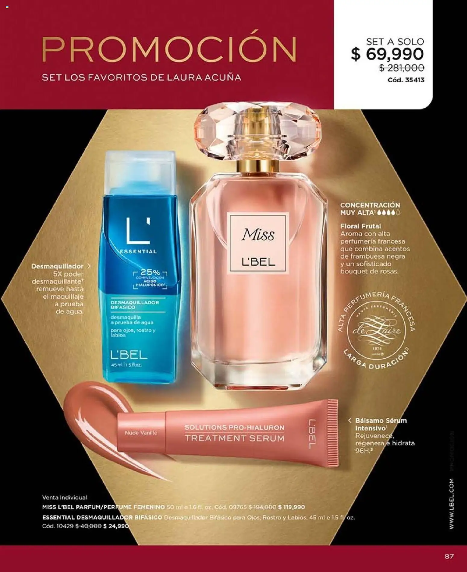 L'Bel revista - valida desde el 30/10/2026 | Página: 87 | Productos: Individual, Serum, Maquillaje, Desmaquillante