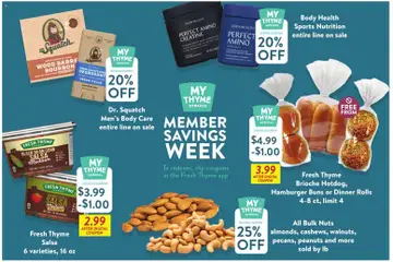 Preview of Fresh Thyme weekly ads valid from 06/17/2026 | Page: 6 | Products: Corn, Clip, Soap, Nuts