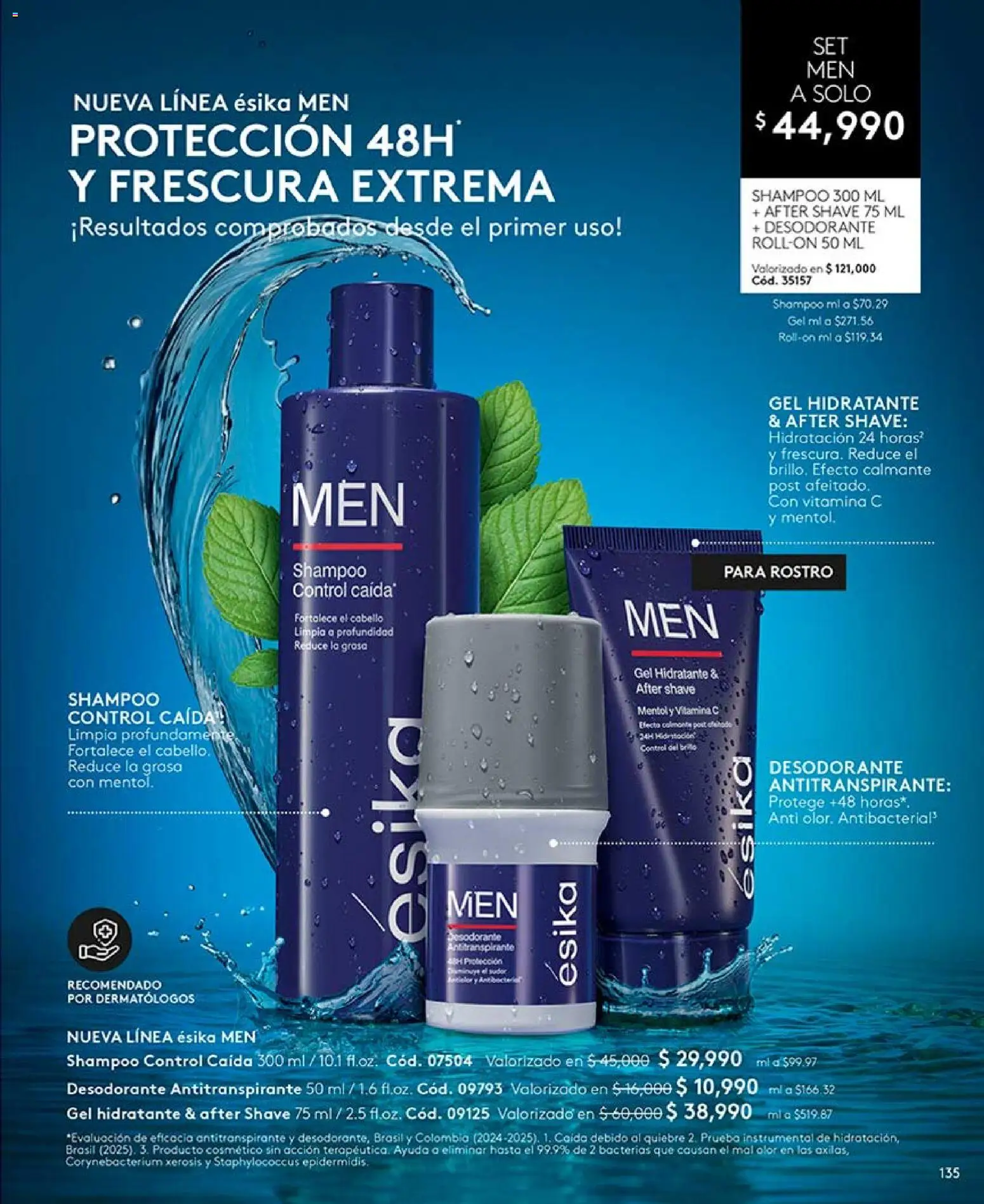 Ésika revista - valida desde el 17/07/2026 | Página: 135 | Productos: Shampoo, Desodorante, Antitranspirante